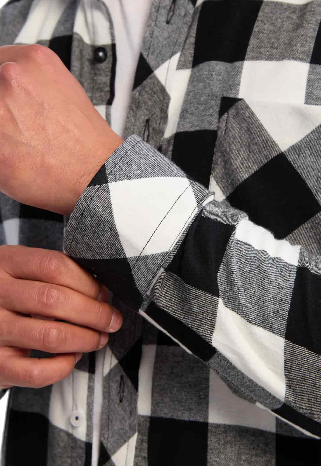 Camisa leñadora blanco con negro - miniatura 12