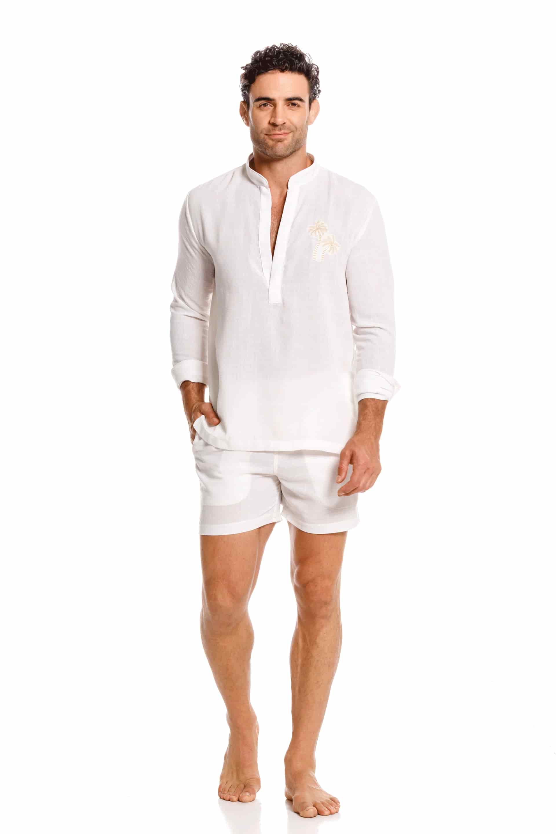 Camisa Nerú Hombre Palmera Bordada - miniatura 6