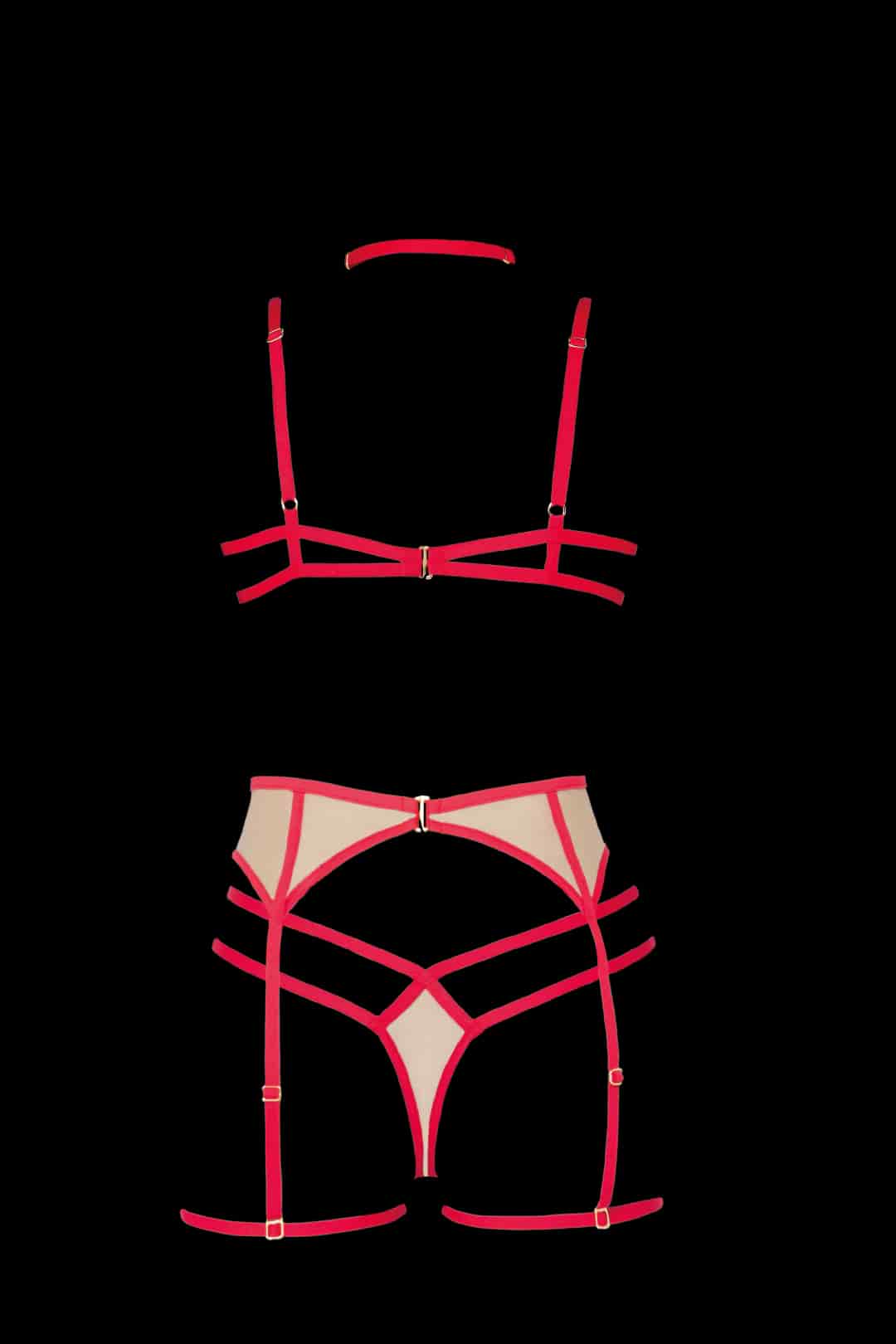 SET MIKAELA ROJO CON LIGUERO - miniatura 5