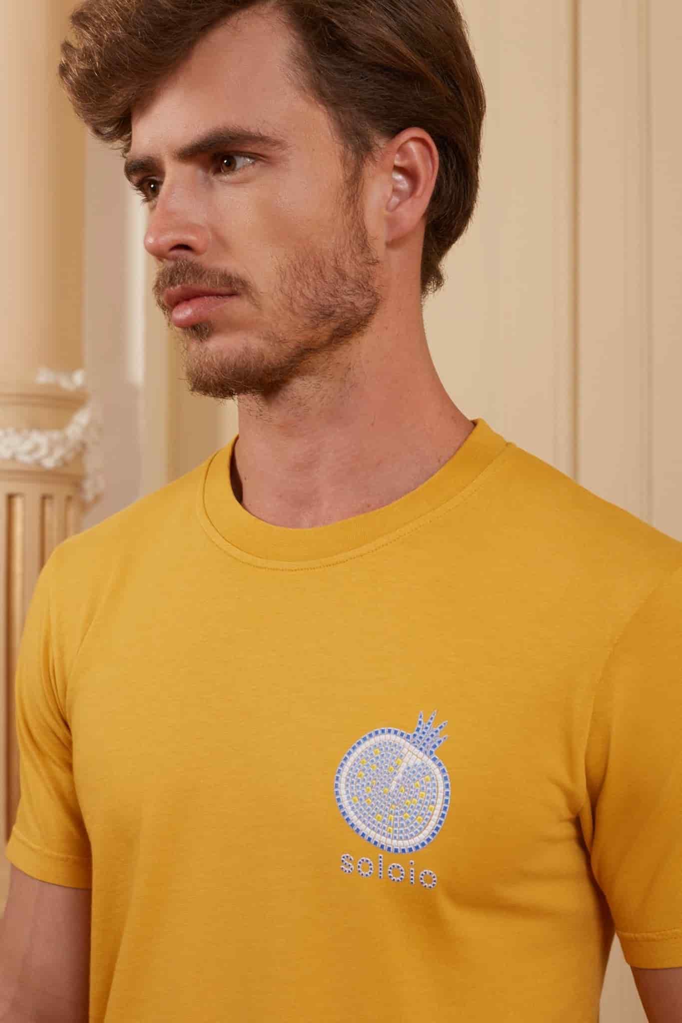 Men's cotton t-shirt yellow bastión - miniatura 4