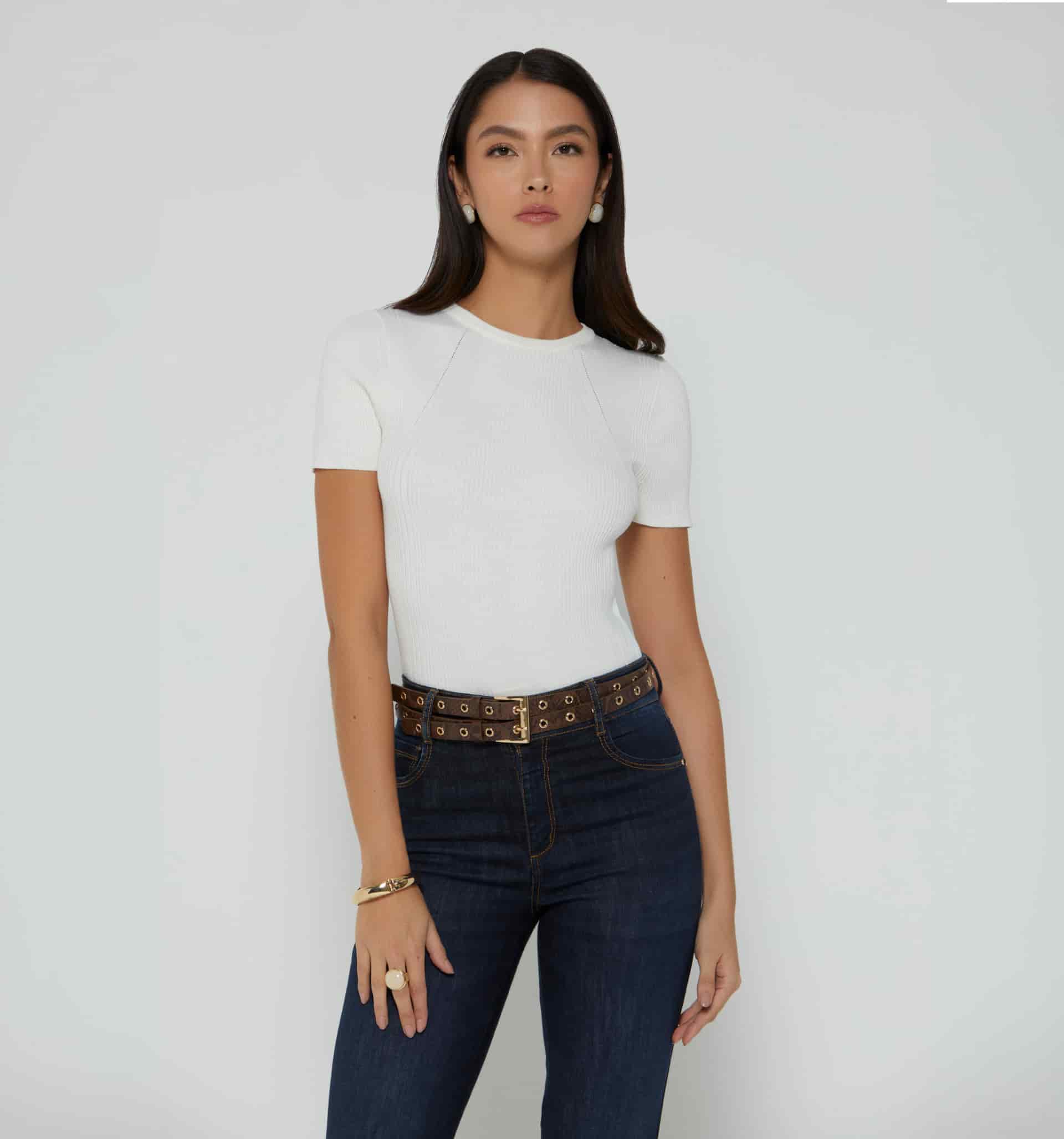 Blusa manga corta tejida - miniatura 6