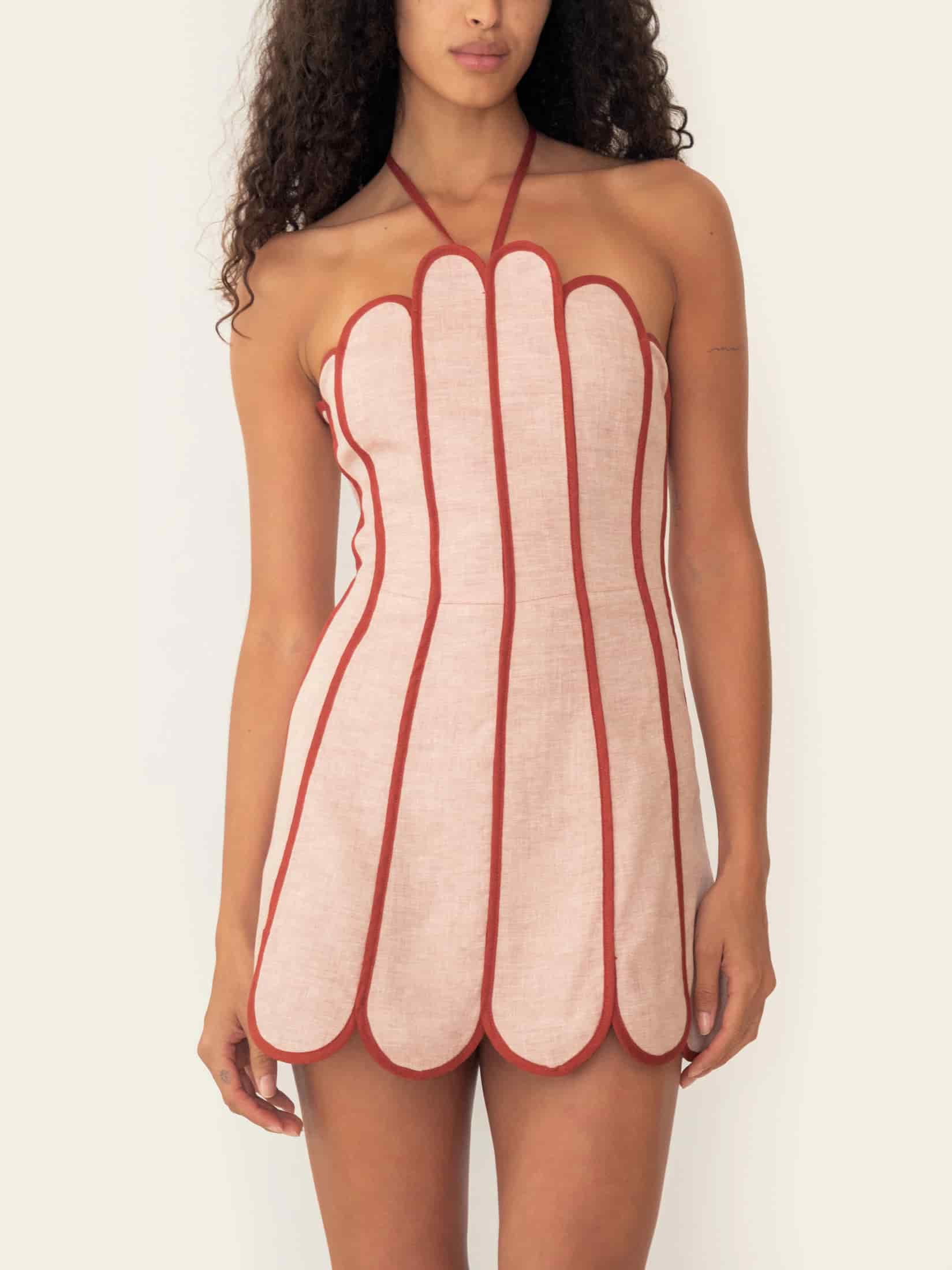 LENNY DRESS APRICOT ORANGE - miniatura 3