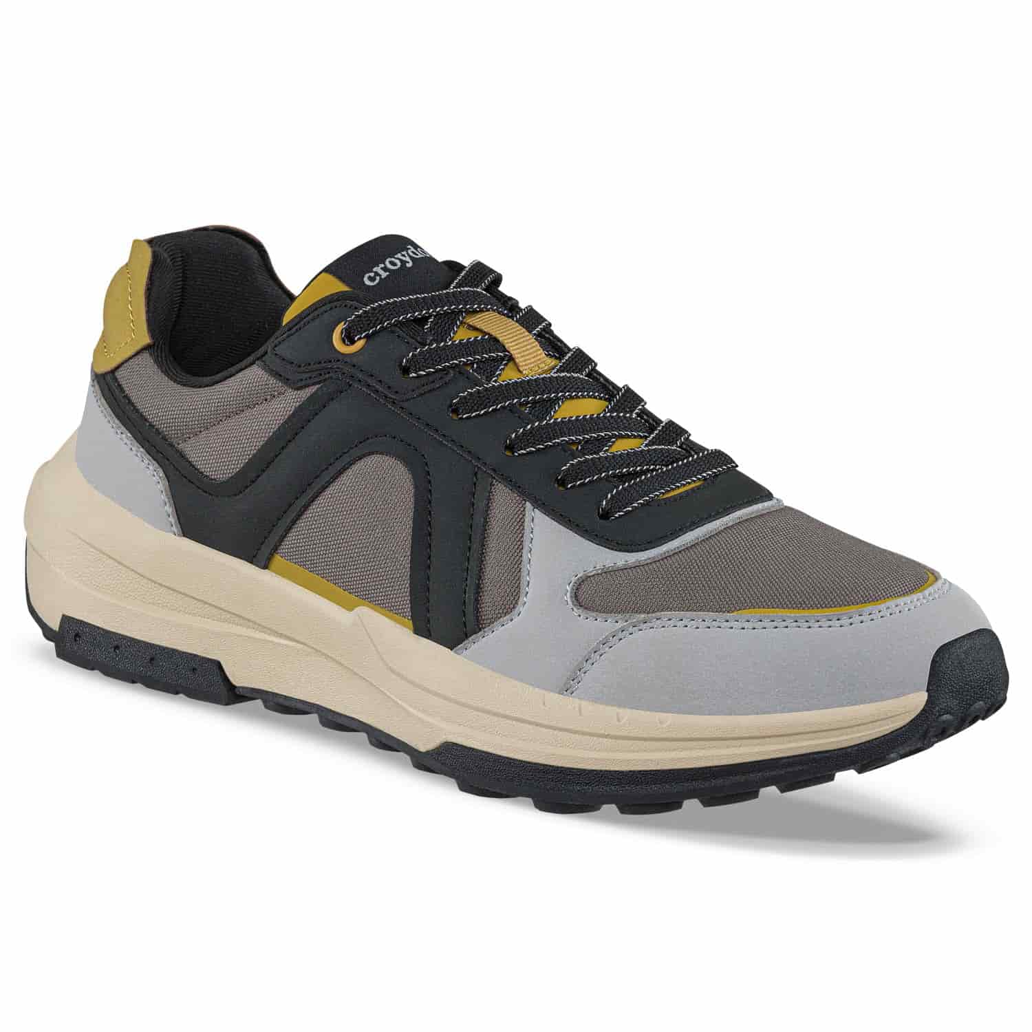 Tenis Urbanos Yabar Beige-Gris Croydon Para Hombre - miniatura 1