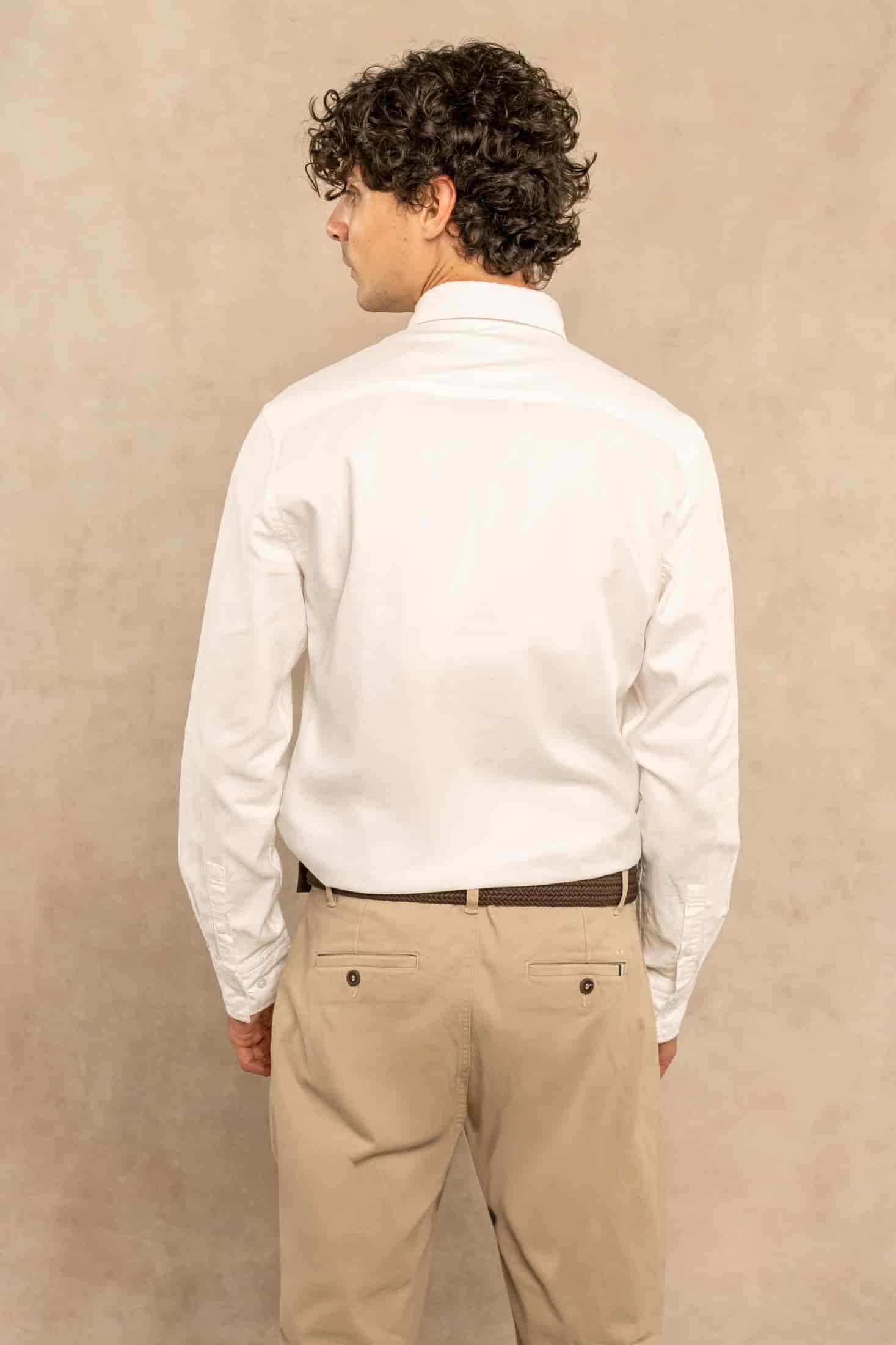 Camisa Antimanchas Oxford Blanco Logo Combinado - miniatura 7