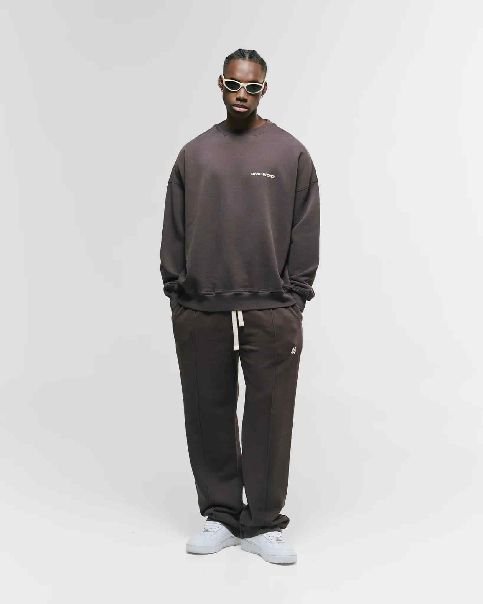 Crewneck Oversized Básico V4 - Café Chocolate - miniatura 8