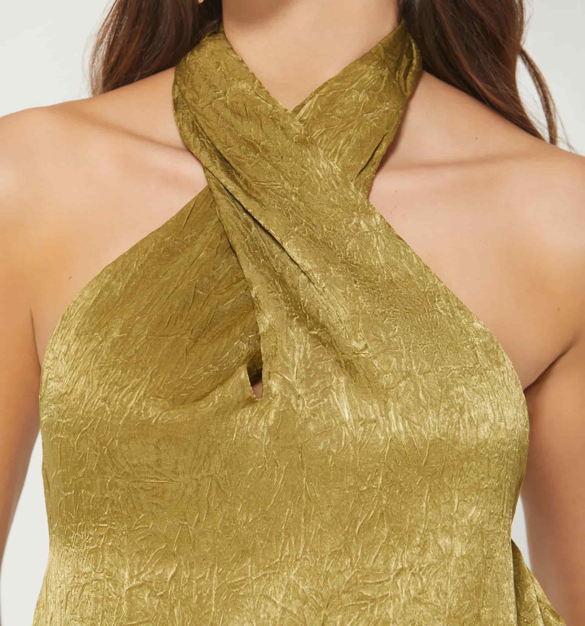 Blusa globo cuello halter - miniatura 3