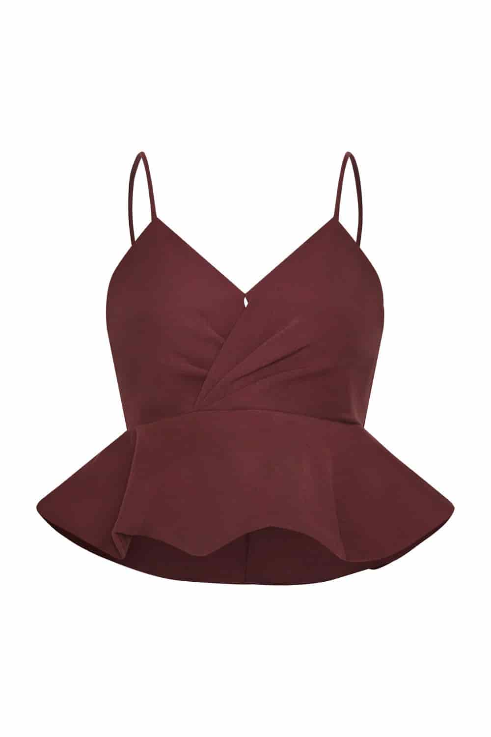 Crop top savia ruby wine - miniatura 1