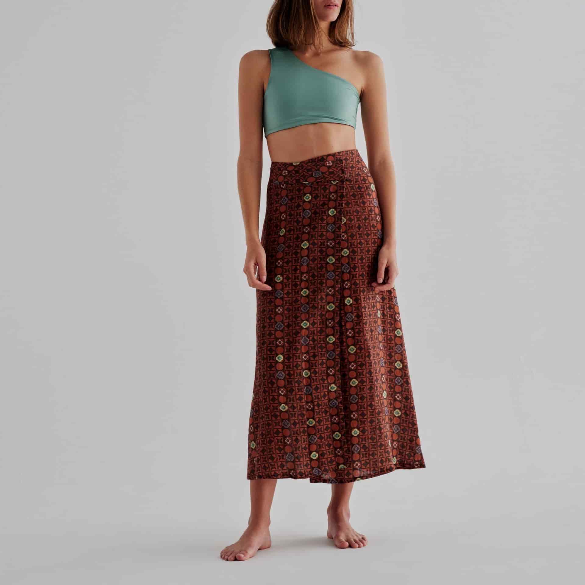 Agave Linen Skirt / Terracota Mosaic - miniatura 2