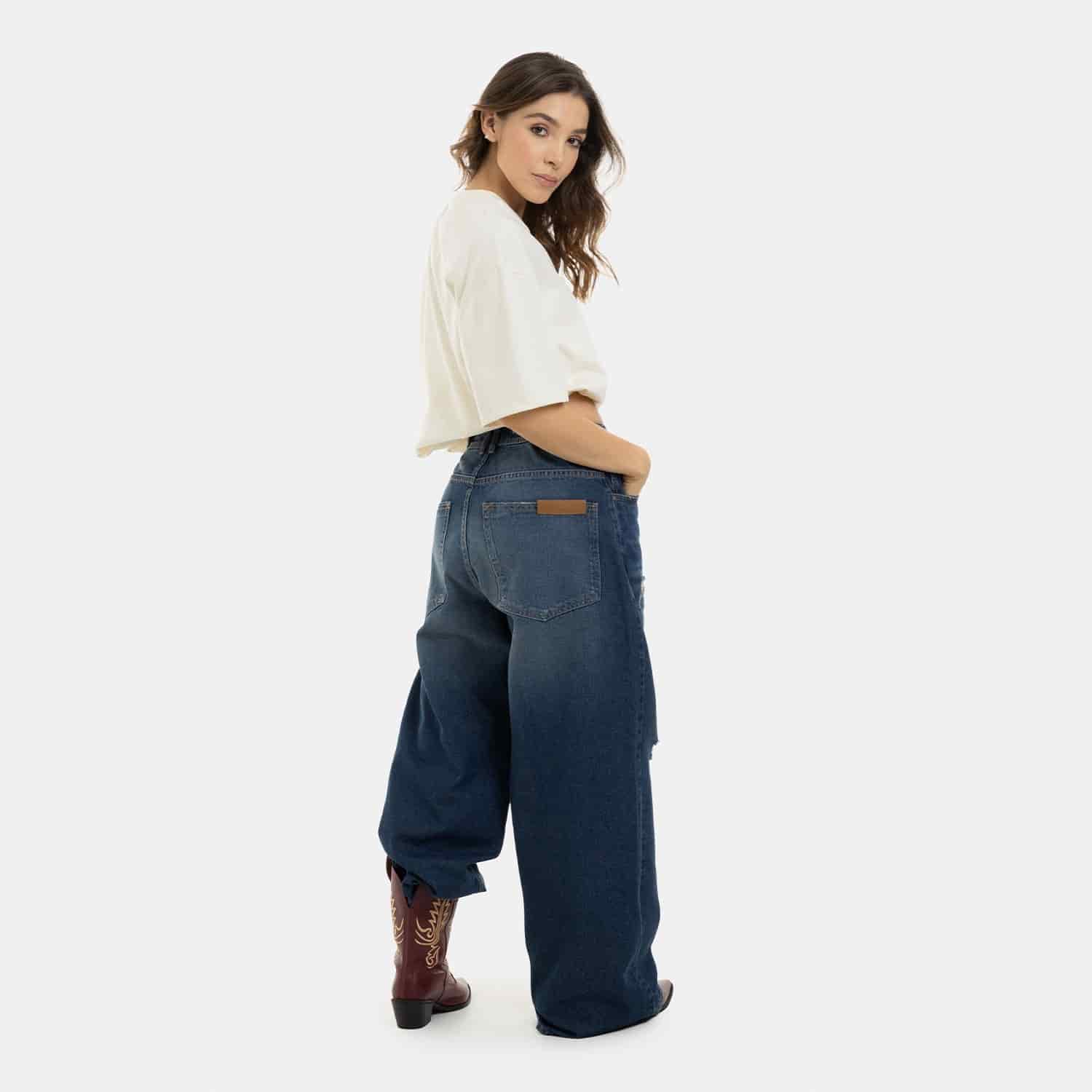 Oversized Flow Denim Deep Blue - miniatura 4