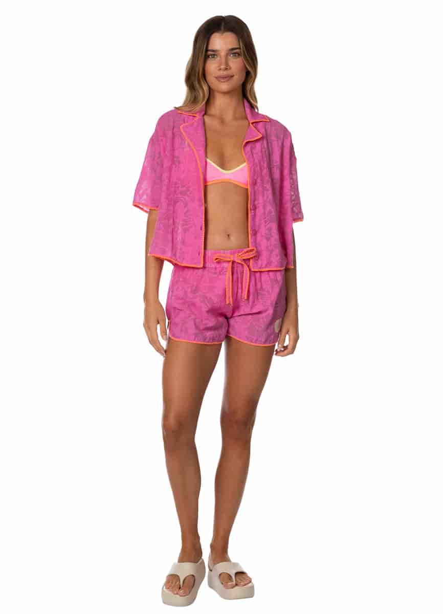 Maaji Fuchsia Flower Octavia Shirt - miniatura 4