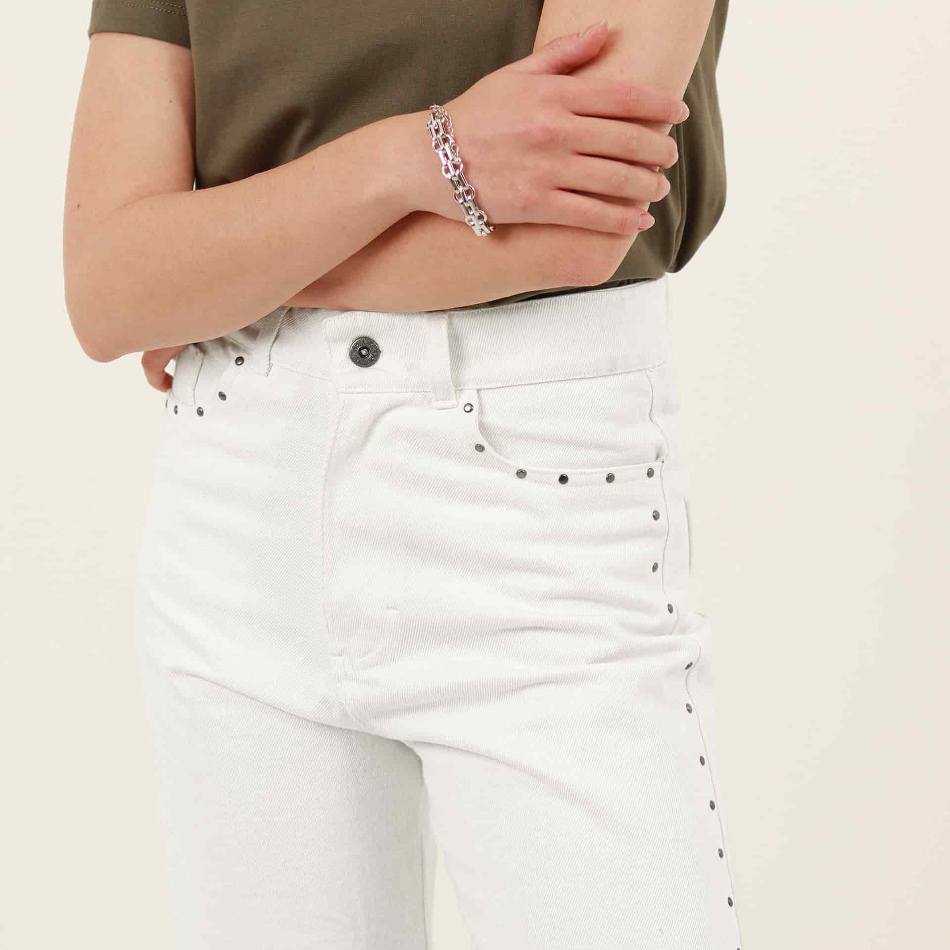 Jean palazzo bota flare con taches - miniatura 3