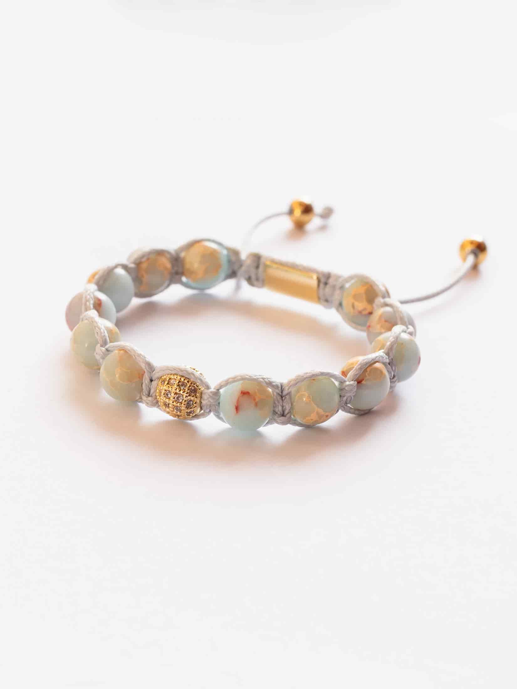 Brazalete Coral Macramé 8mm - miniatura 3