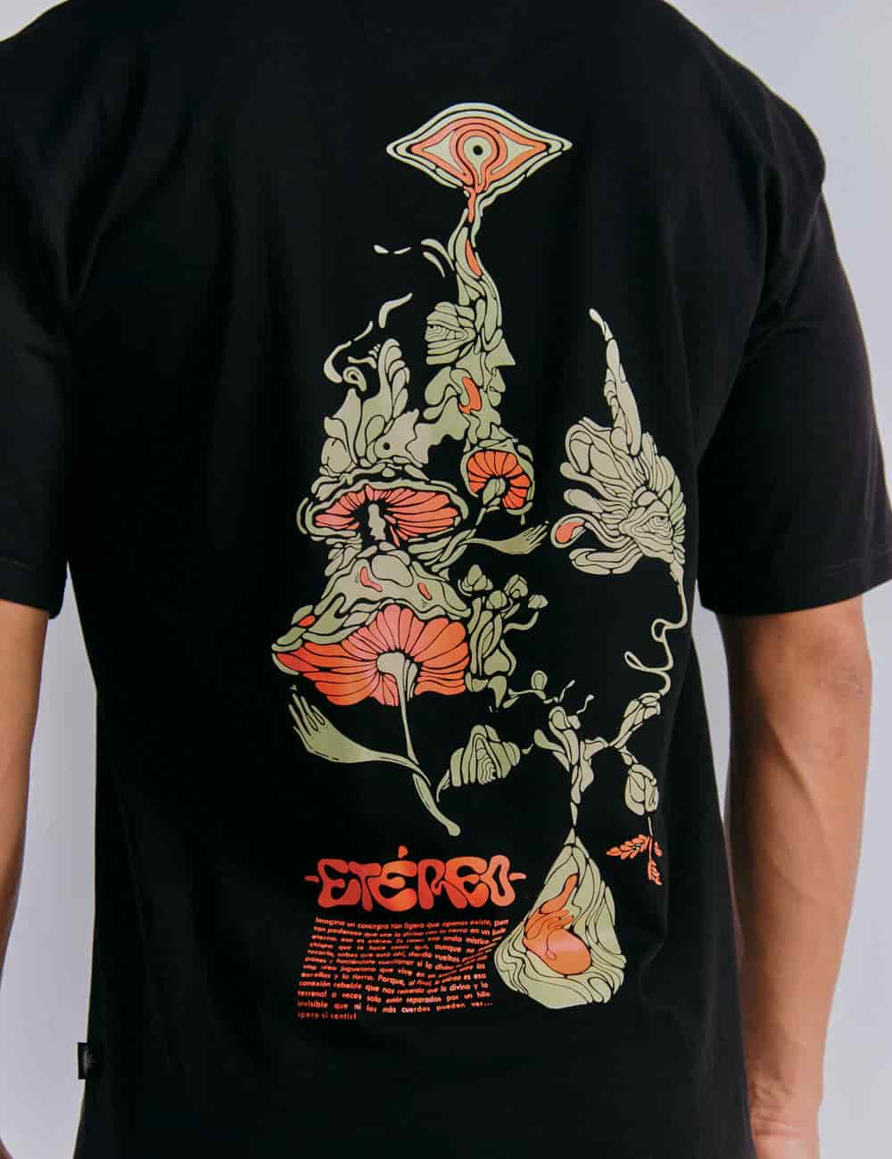 Camiseta Oversize Etéreo negro Hombre - miniatura 4