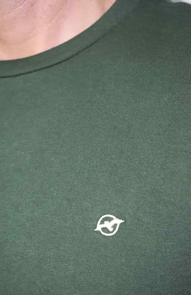 Camiseta básica Verde para Hombre - miniatura 4