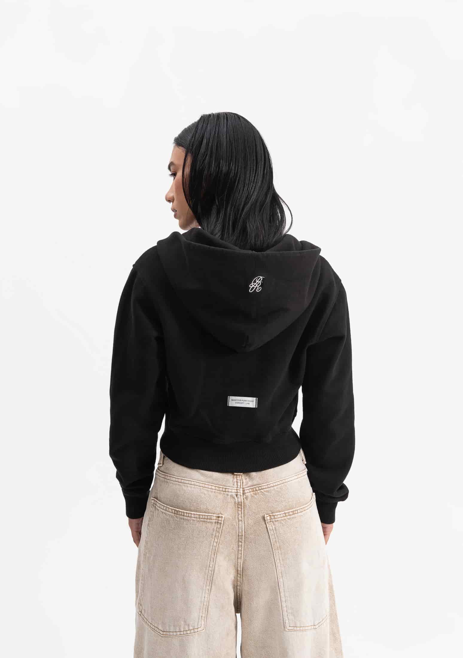 knockout woman black hoodie - miniatura 3