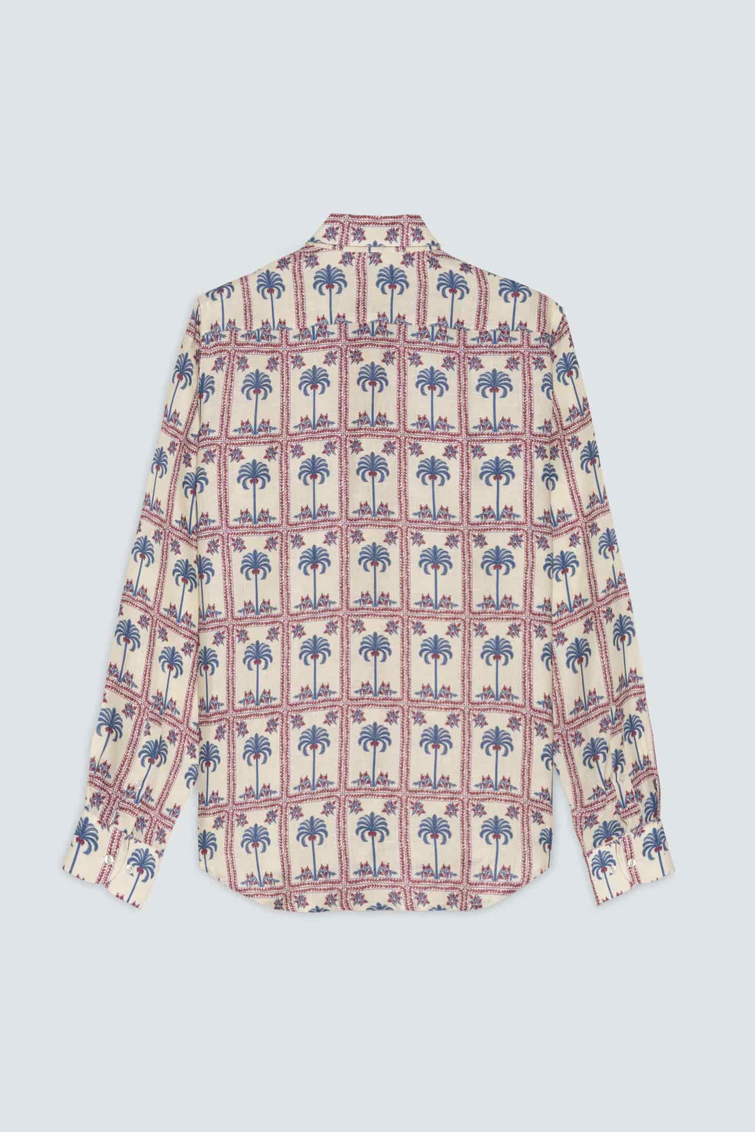 Men's linen shirt tambour - miniatura 4