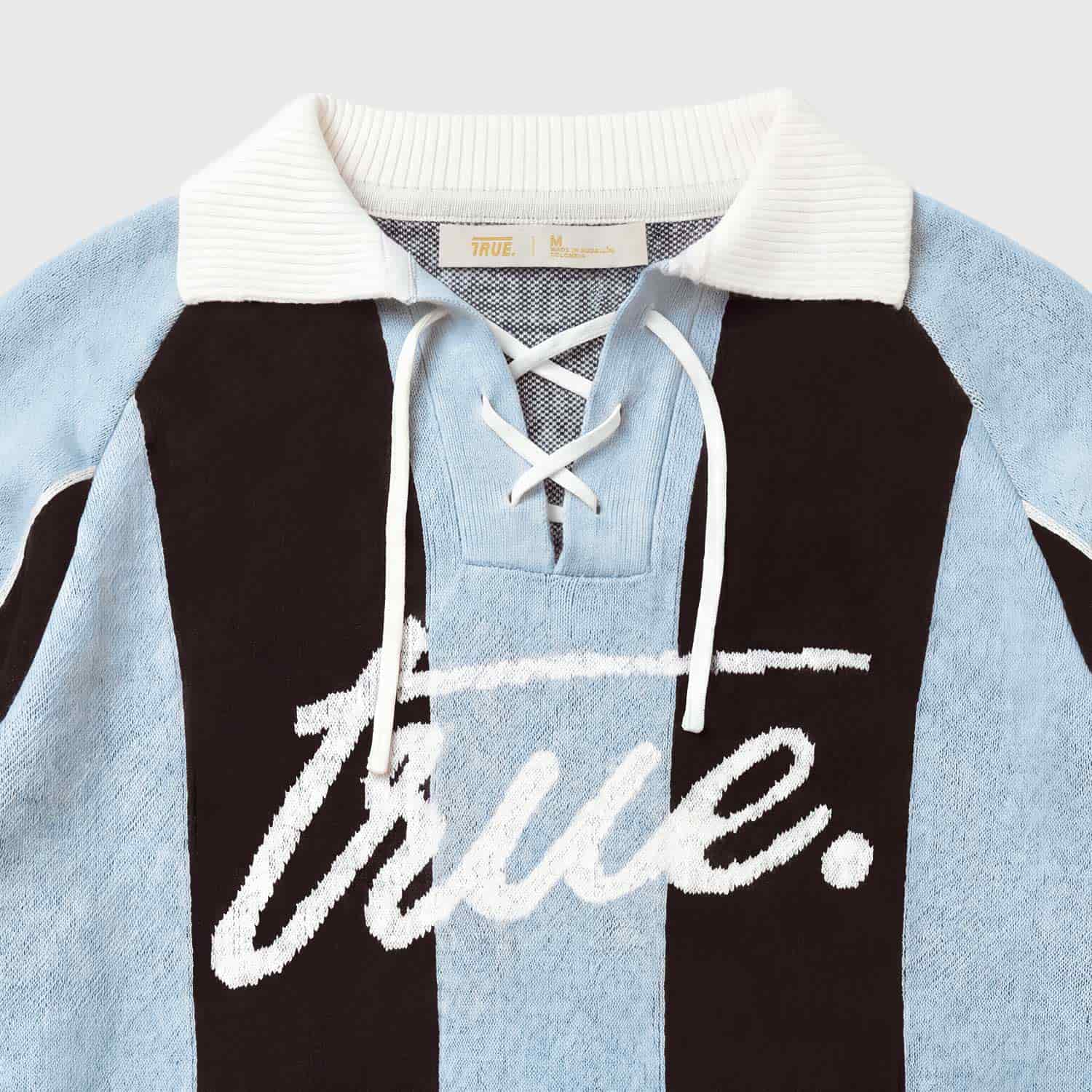 Striped Knit Polo - Blue - miniatura 4