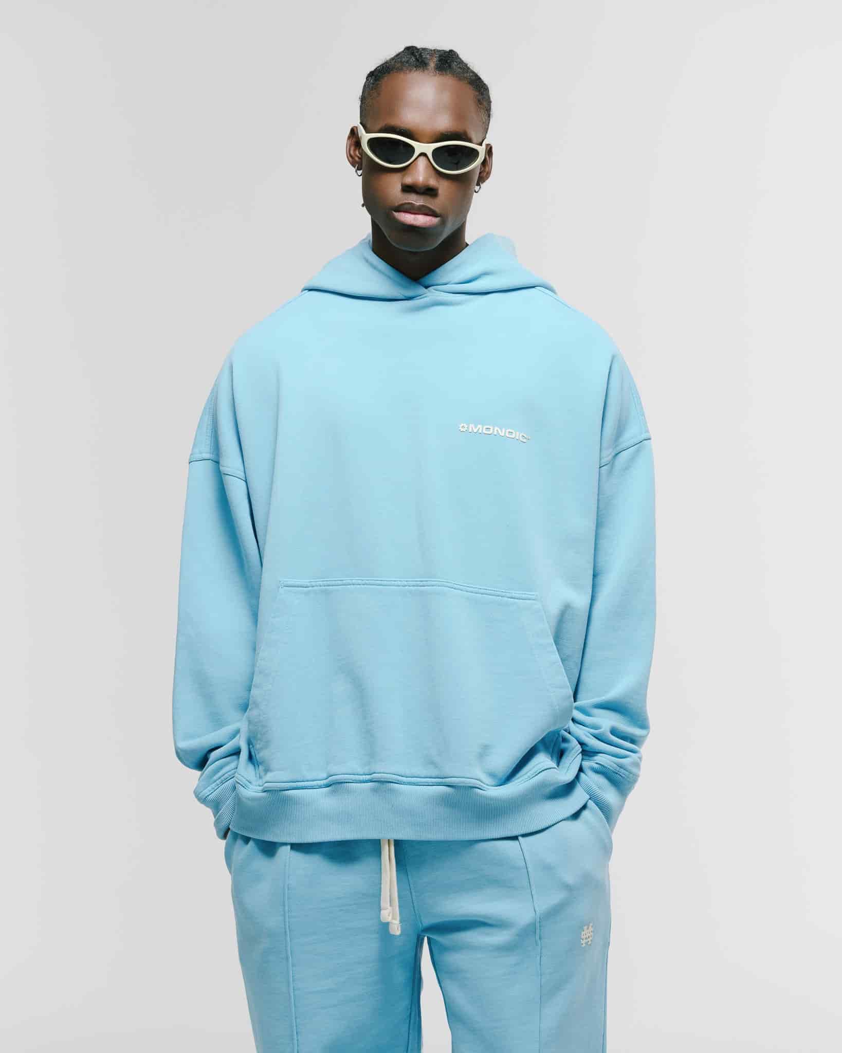 Hoodie Oversized Básico V4 - Azul Claro - miniatura 2