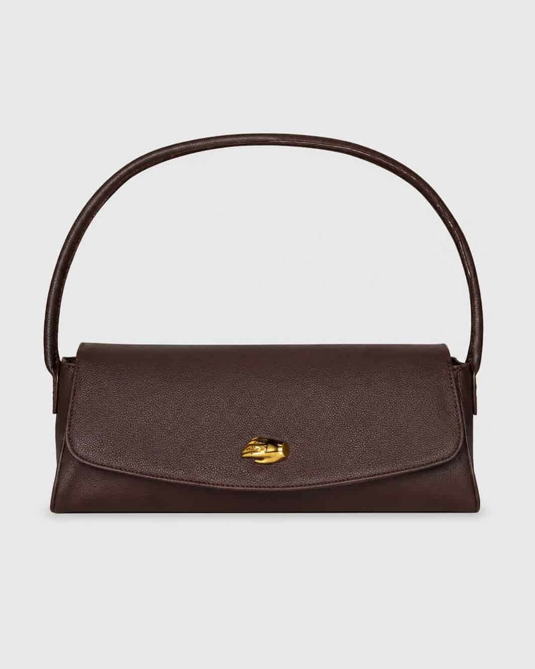 Cannoli M Chocolate Leather Bag - miniatura 2