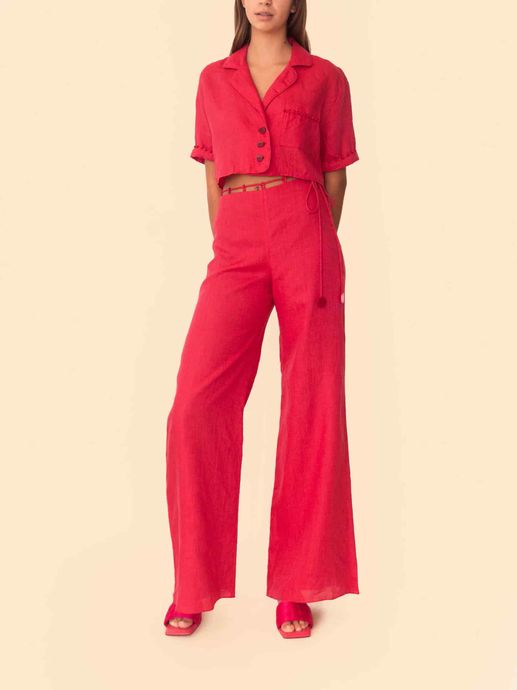 VERA PANT CHERRY RED - miniatura 6