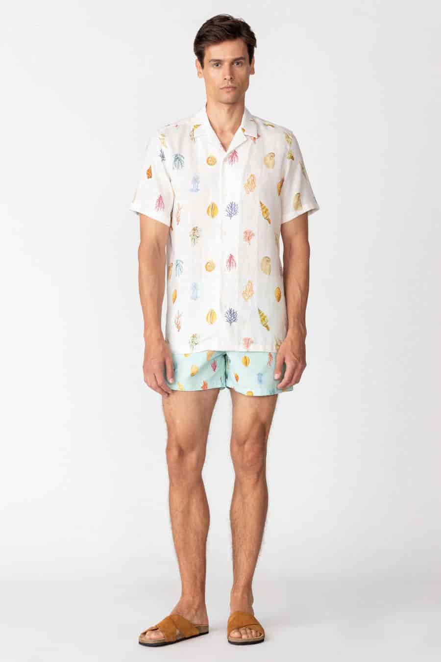 Men's linen shirt white zuyder - miniatura 1