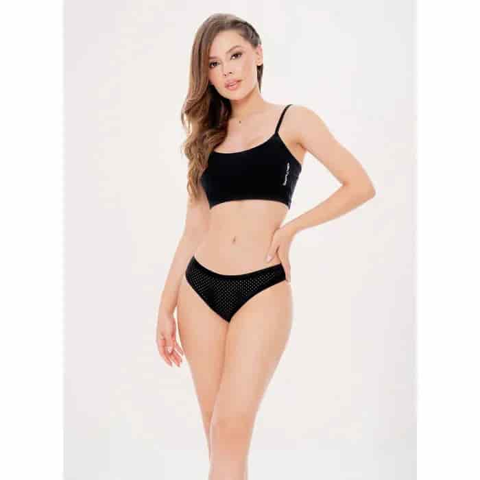 TANGA BRASILERA CHER EN MICROFICBRA, DELICADOS ELASTICOS EN PIERNAS Y CINTURA NO SE MARCA - miniatura 1