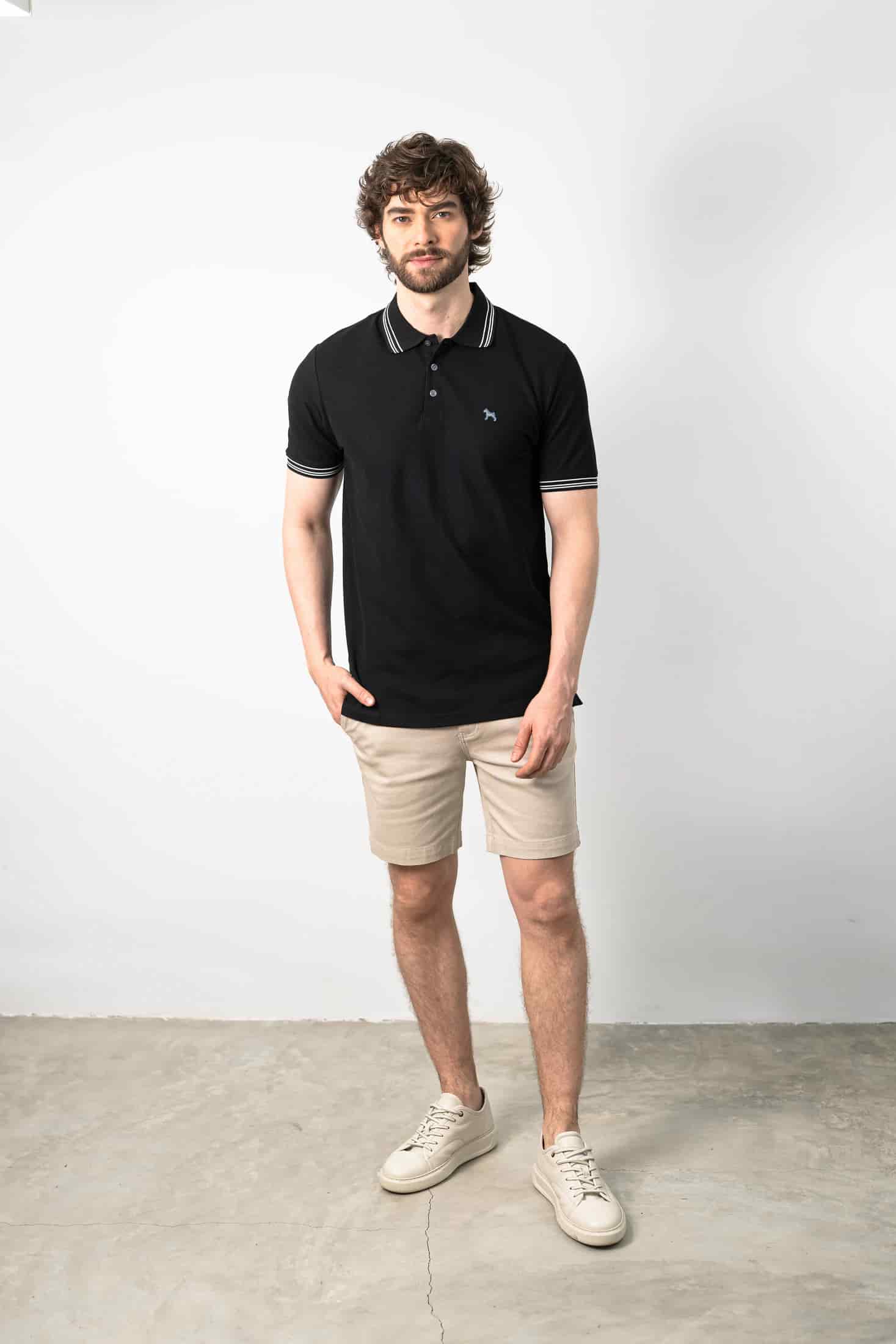 Polo Básica Negro/Blanco - miniatura 1