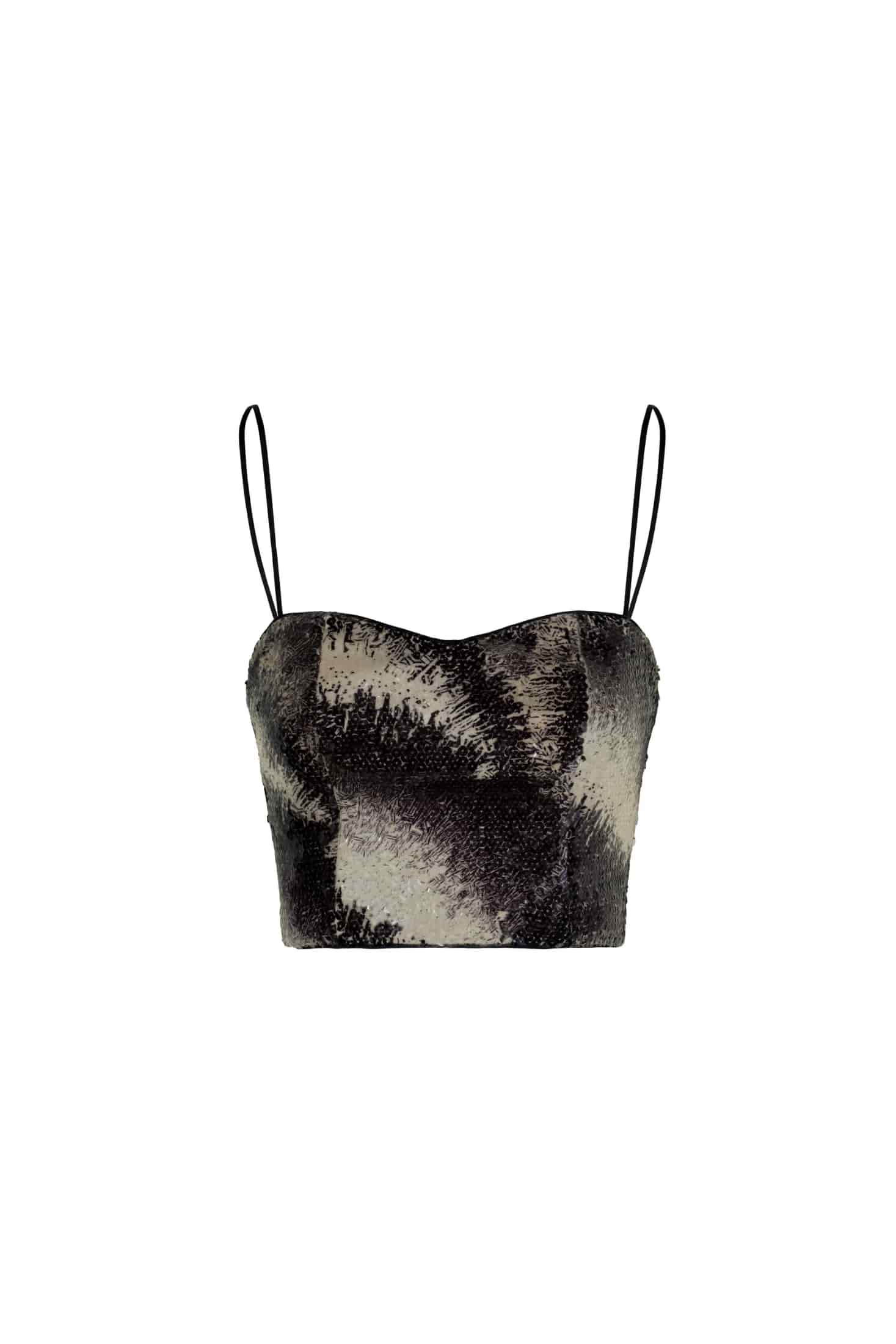 Baracoa Sequins Crop Top / Black - miniatura 1