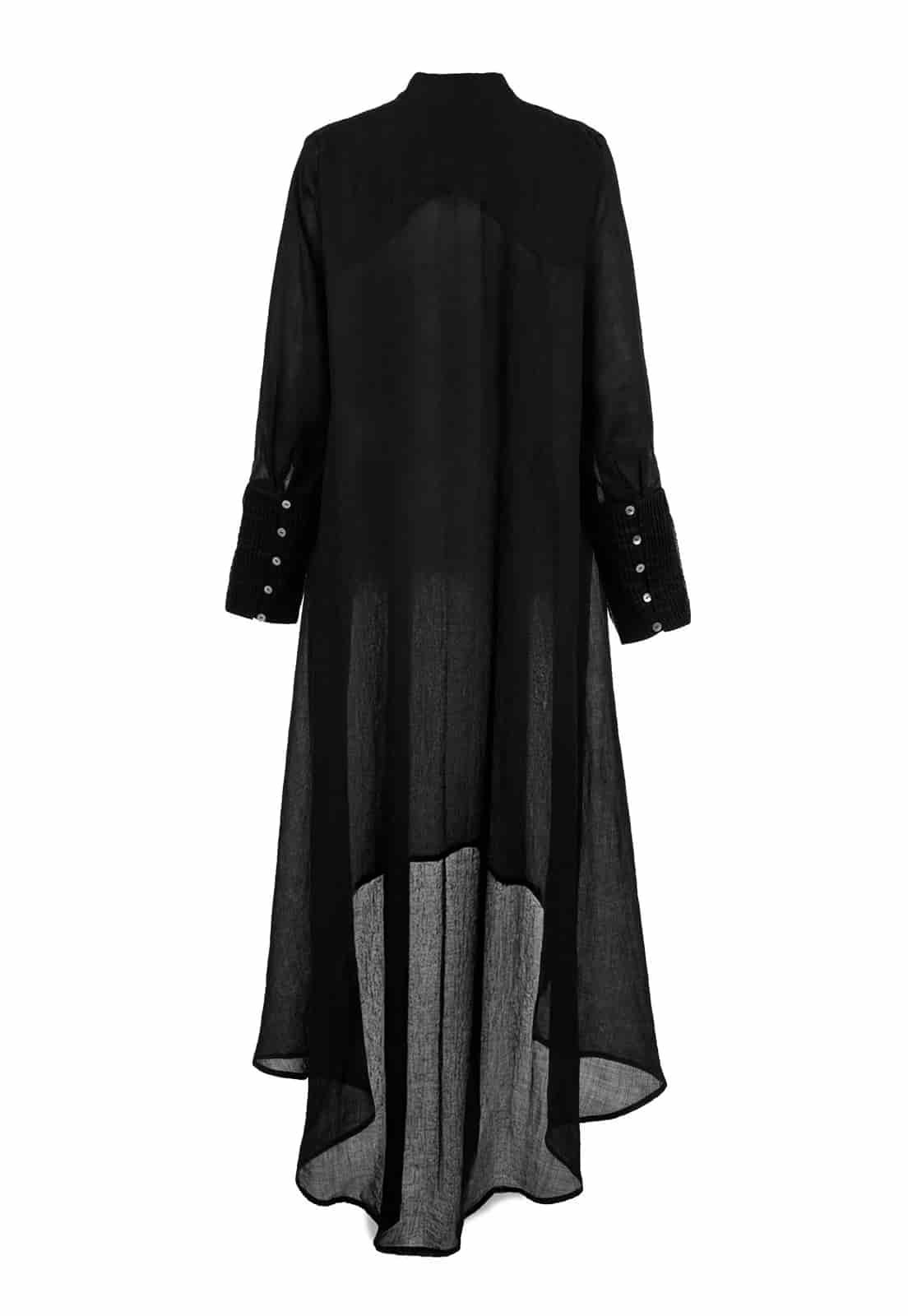 SHIRTDRESS CAPE WITH FURROWS IN SLEEVES - miniatura 9