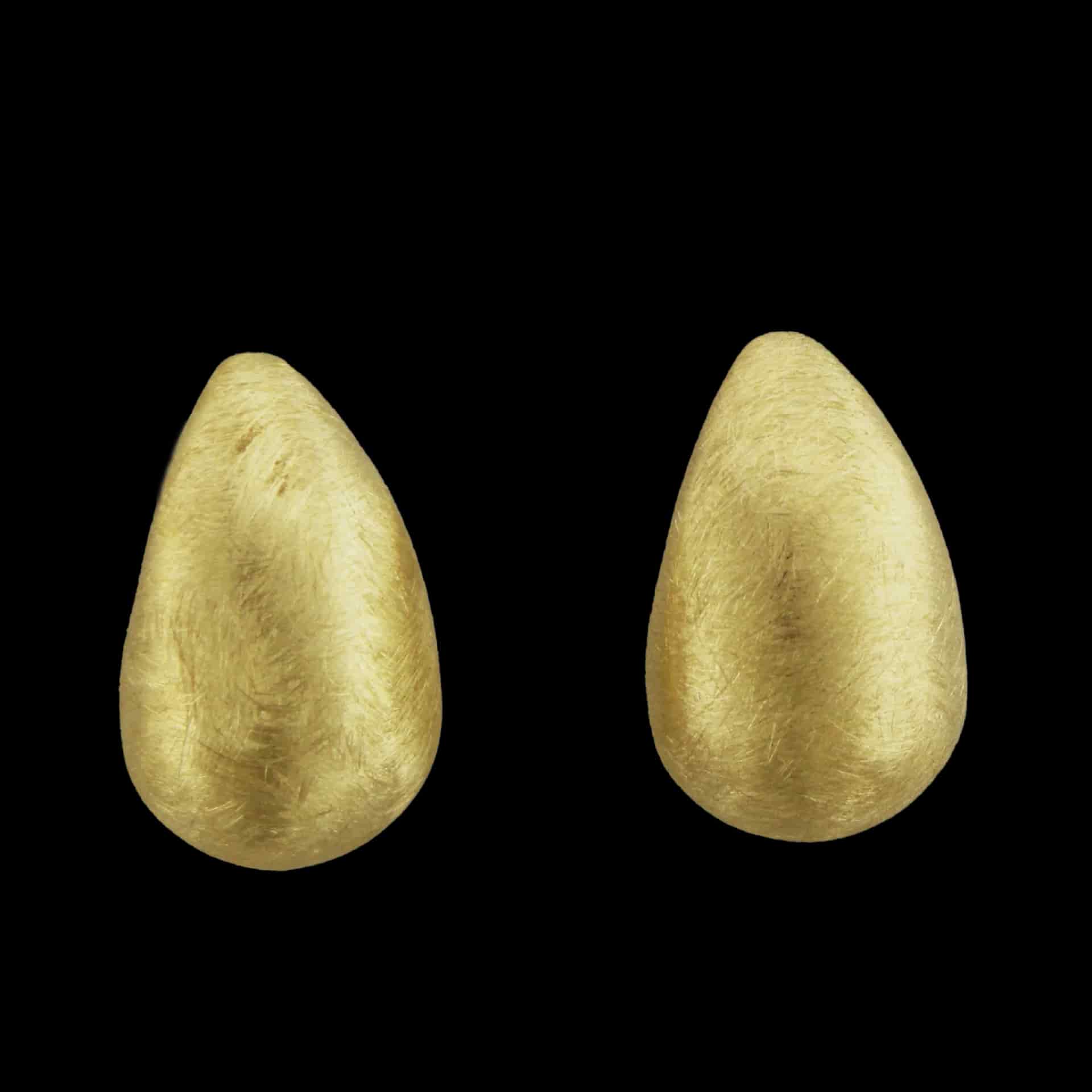 SCRATCHED BOLD GOLDEN EARRINGS - miniatura 2
