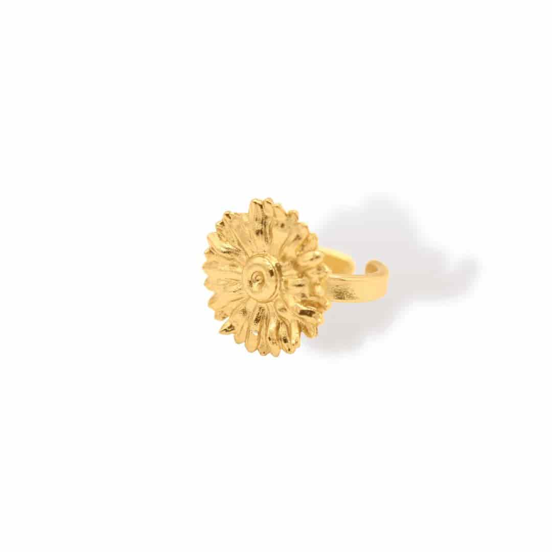 Anillo con flor de margarita mediana - miniatura 4