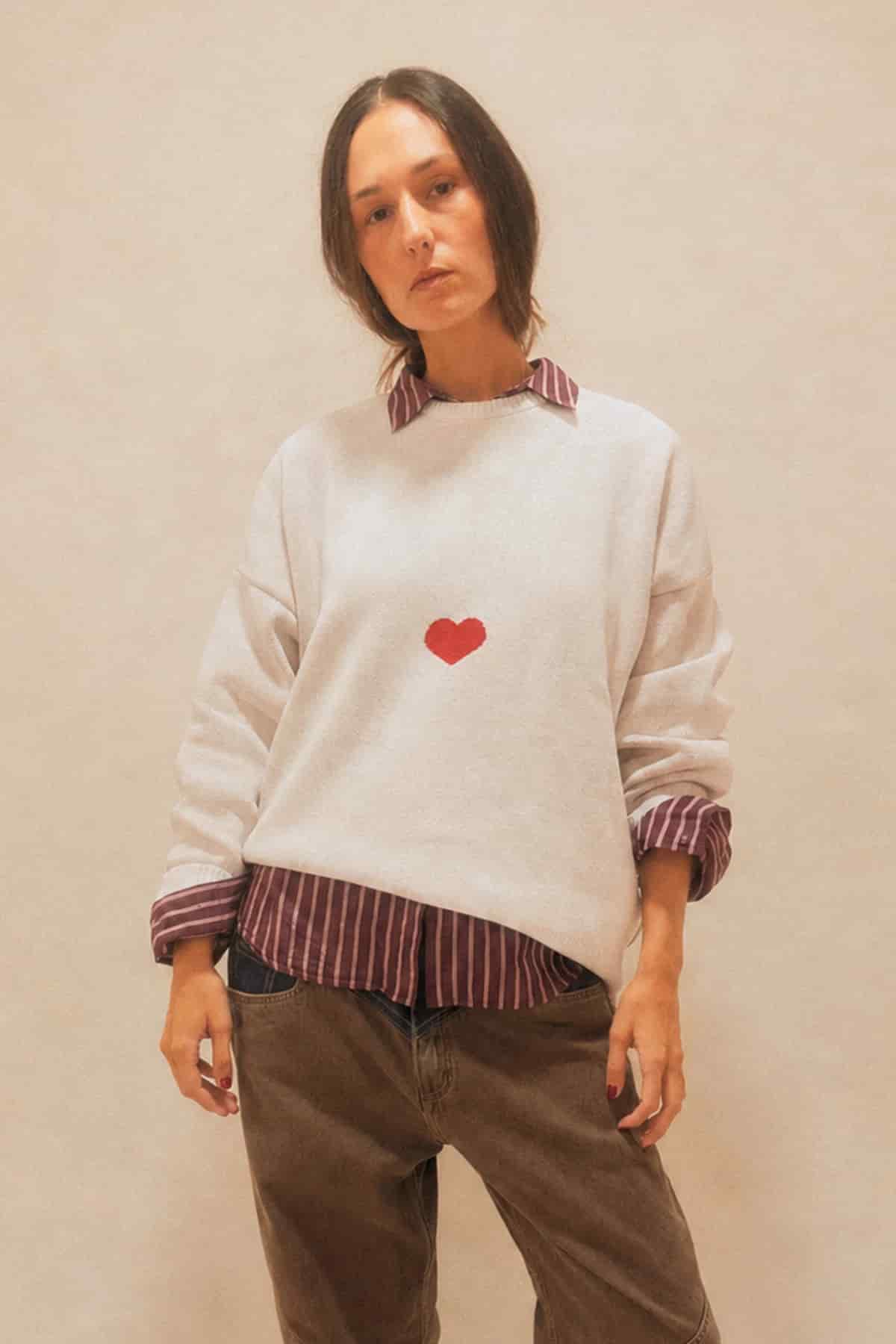 Heart Sweater White - miniatura 5