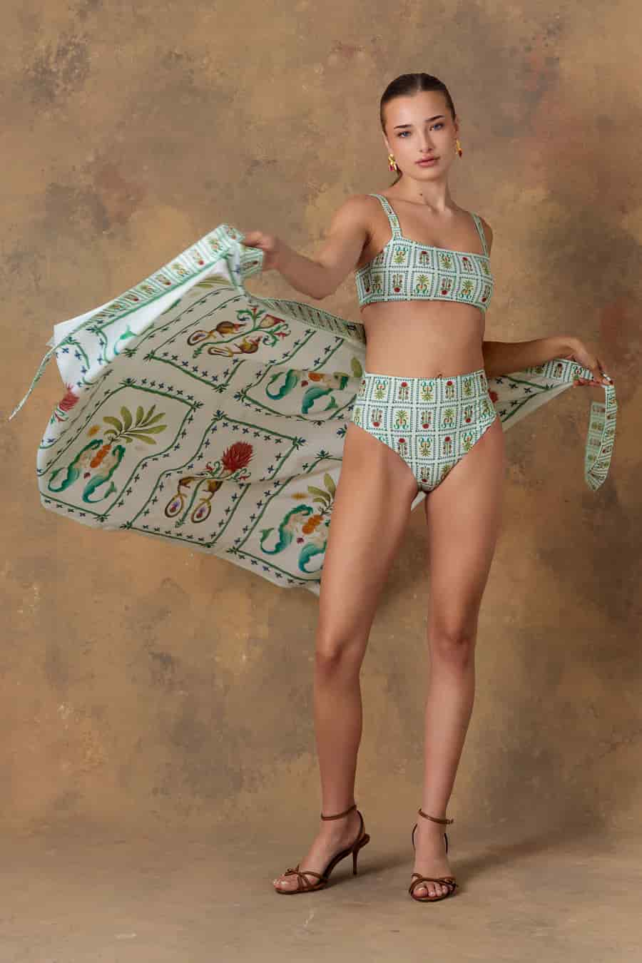 Women's pareo cotton silvan light green - miniatura 5