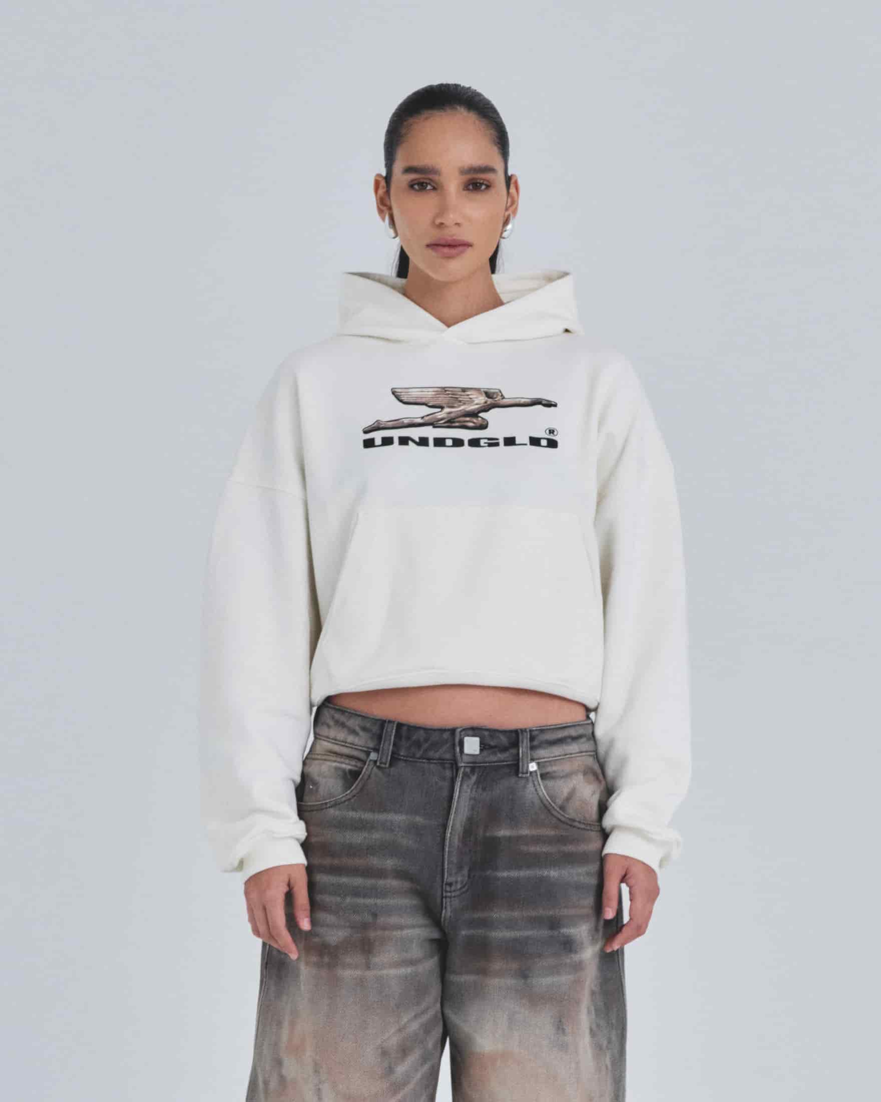 W Holy State Deco Boxy Fit Hoodie White - miniatura 2