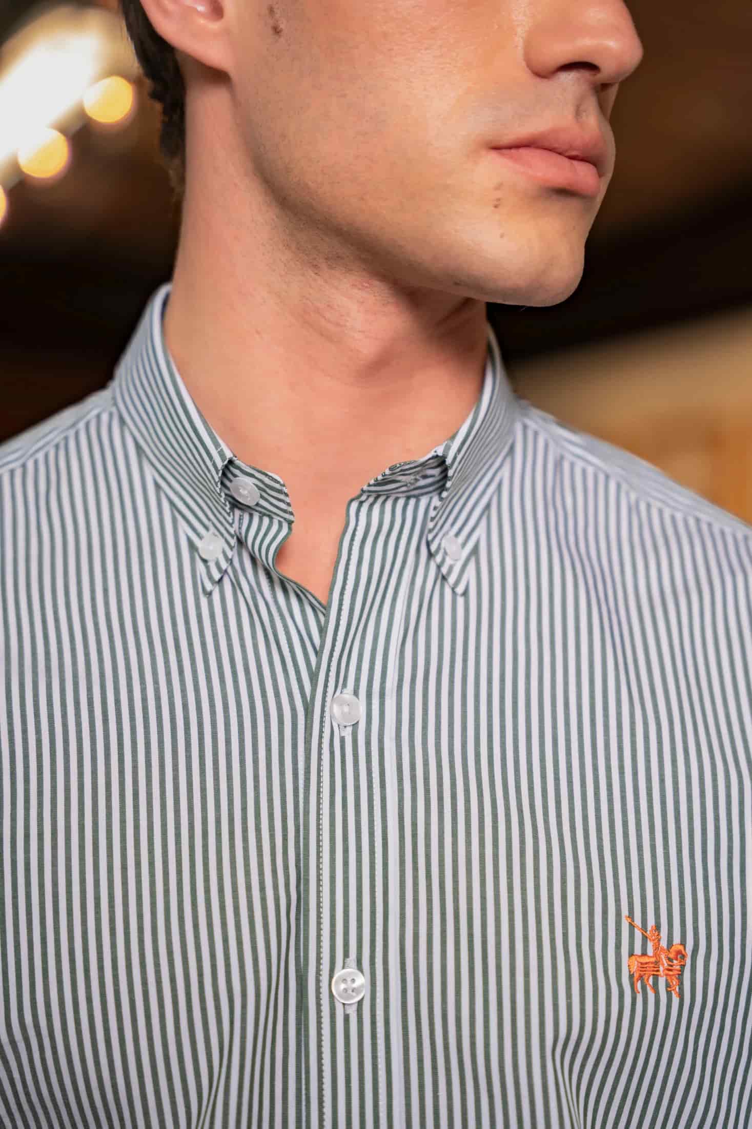 Camisa Cleverton Hombre Verde Oscuro - miniatura 4