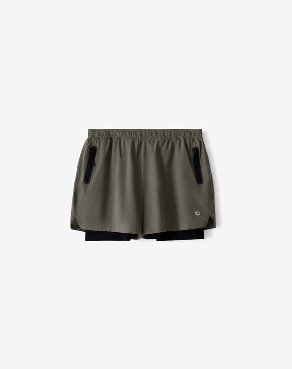 Pantaloneta deportiva café hombre - miniatura 1