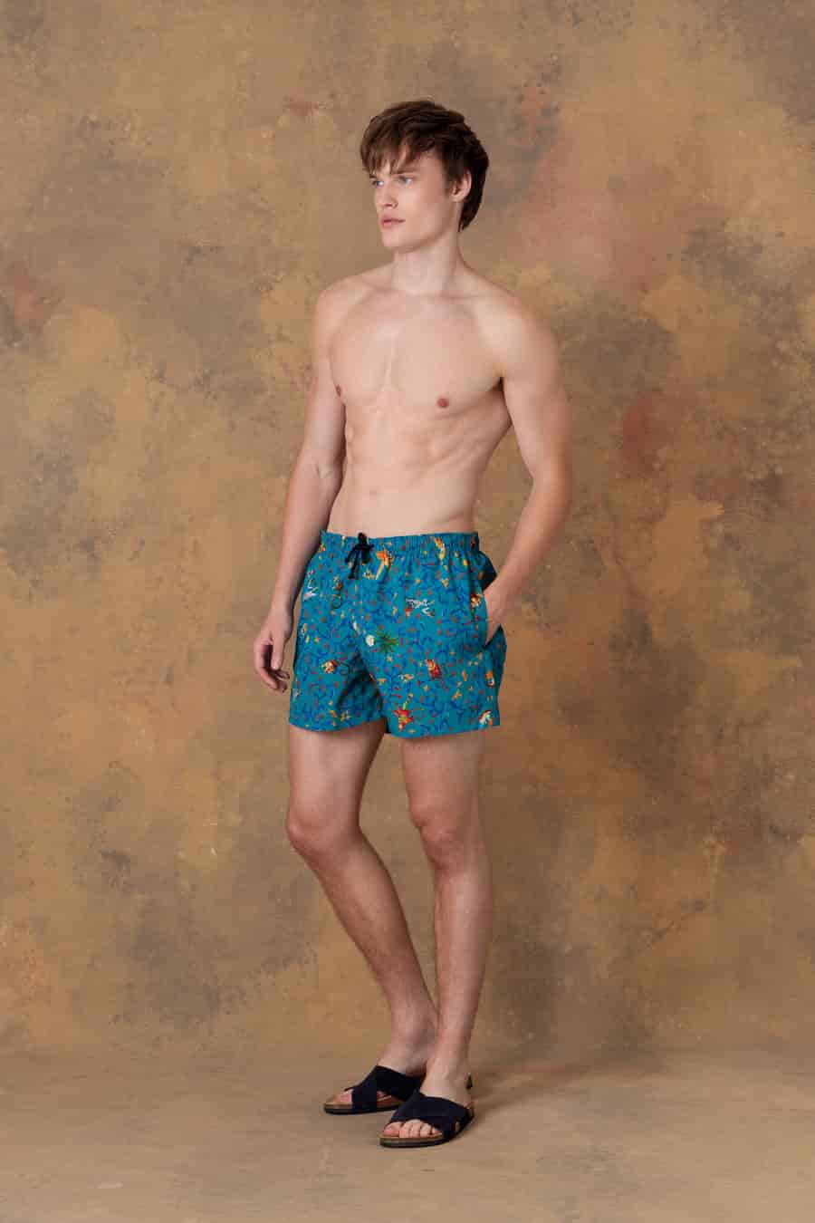 Men's swim trunk delphos teal - miniatura 3