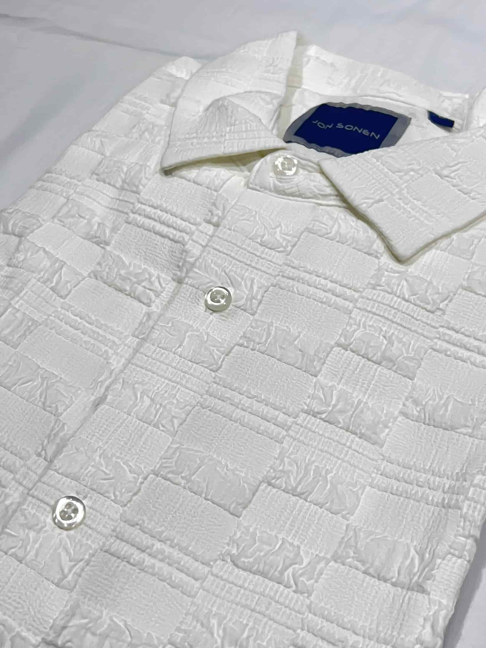 Camisa manga corta con textura para hombre Jon Sonen 027225017 - miniatura 2