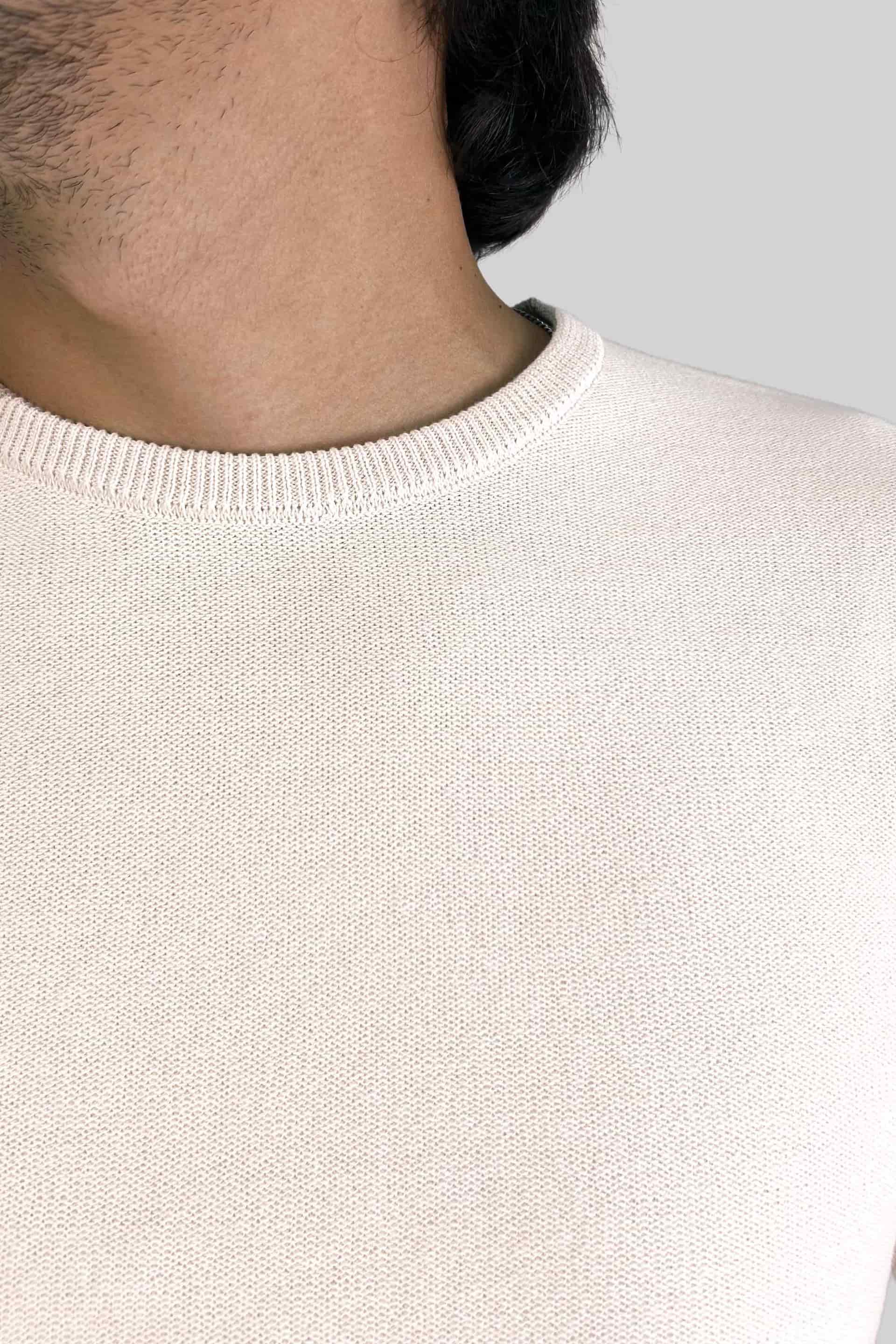CREW NECK TEJIDA BEIGE - miniatura 2