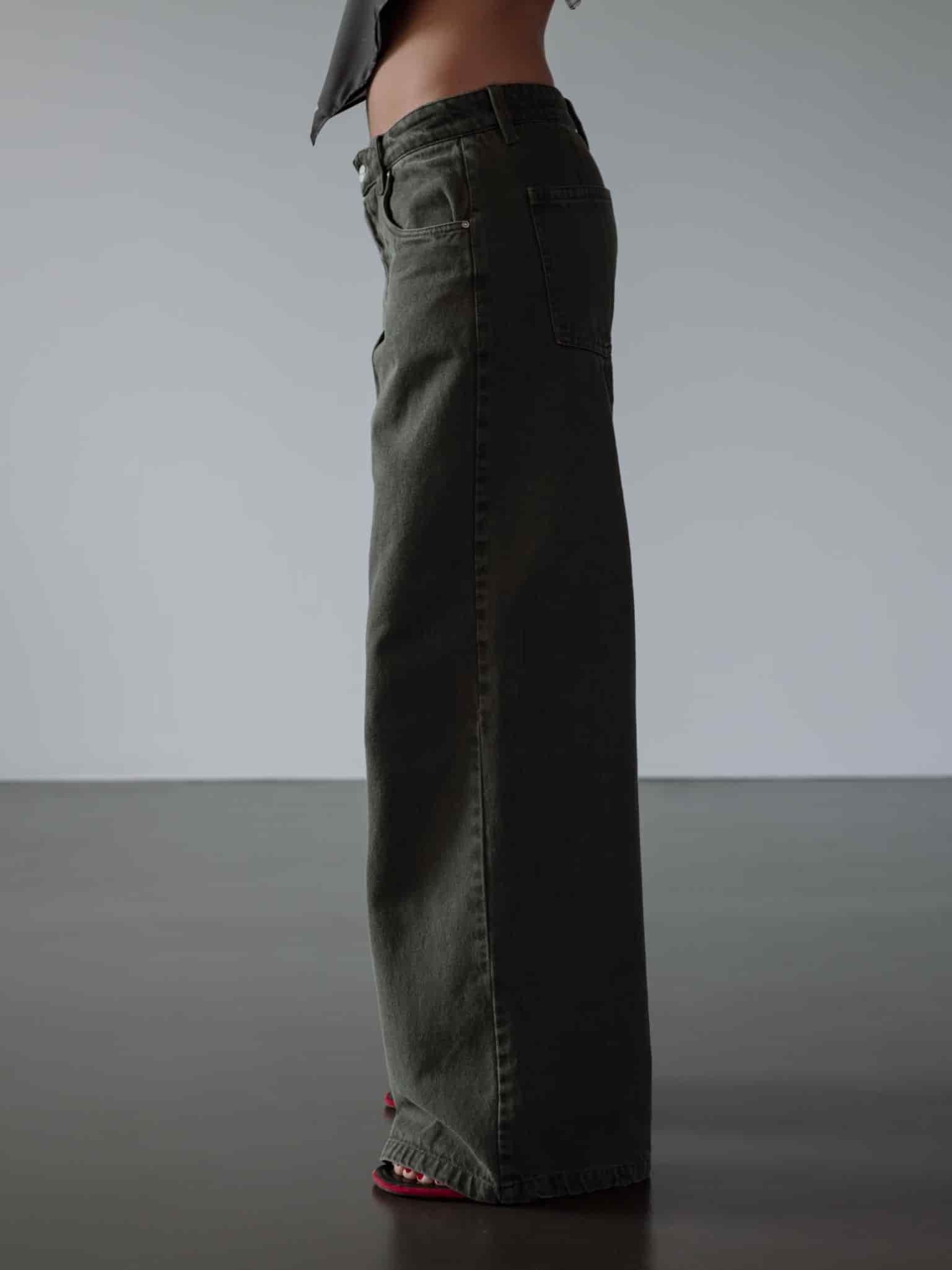 OVERSIZED BAGGY JEAN - OLIVE - miniatura 7