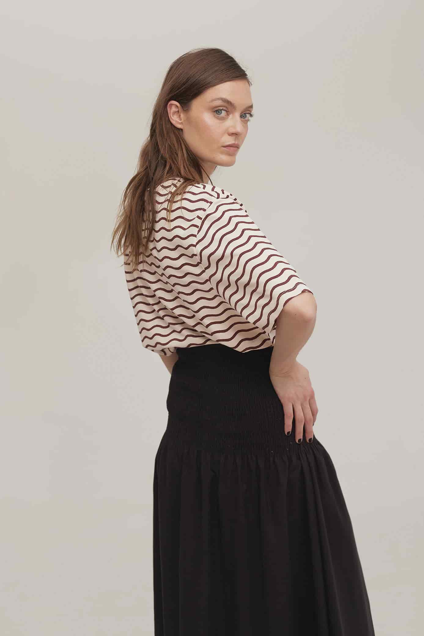 Falda Shirred Negro - miniatura 2