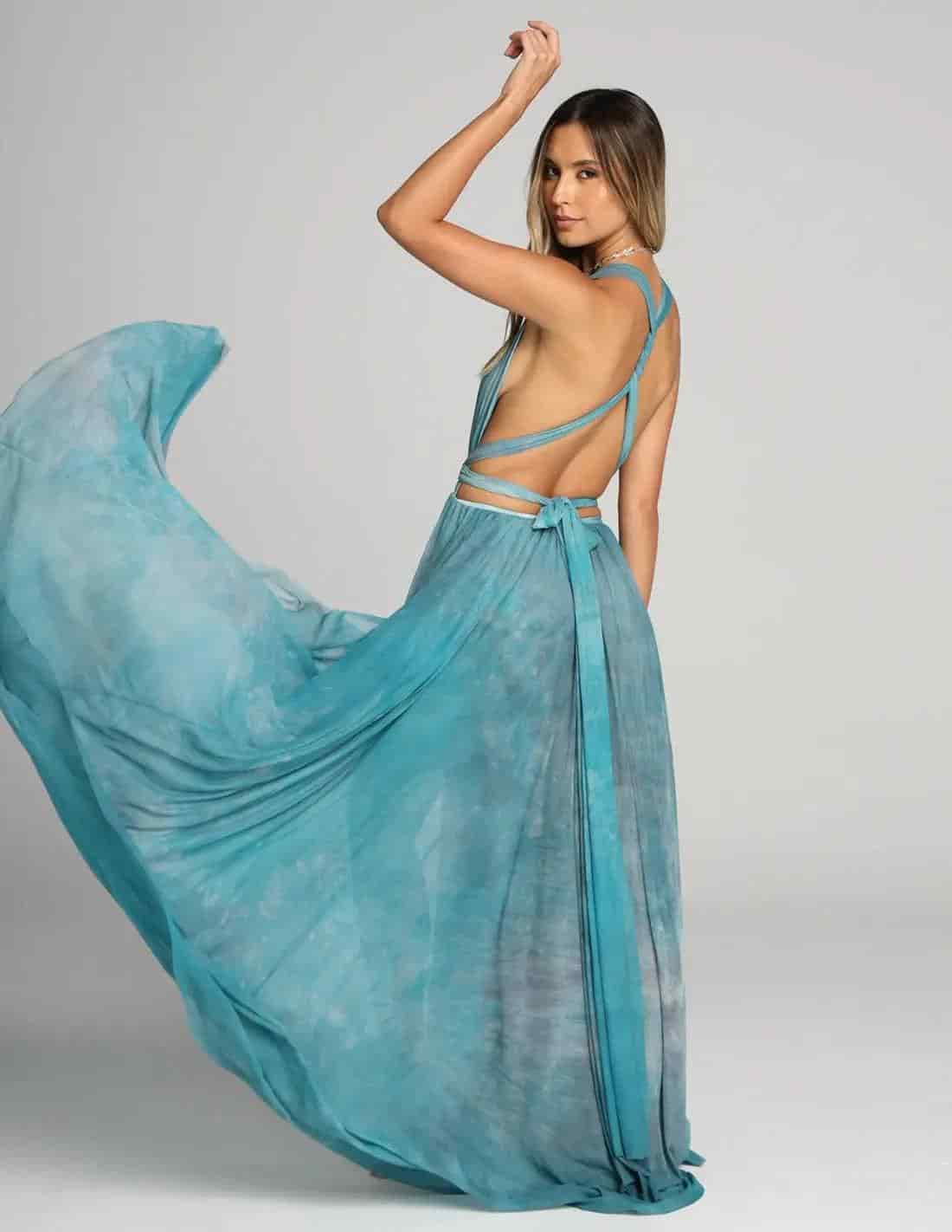 Vestido Hydra Spotted Blue + Black - miniatura 2
