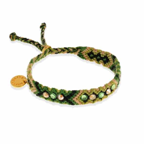 Wayuu Skinny Bracelet | Nature Green - miniatura 1