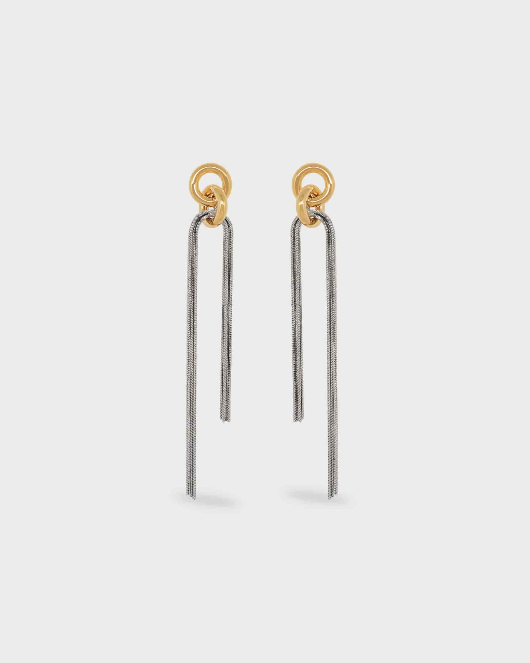 Aretes Largos Eslabones y Cadenas - miniatura 1