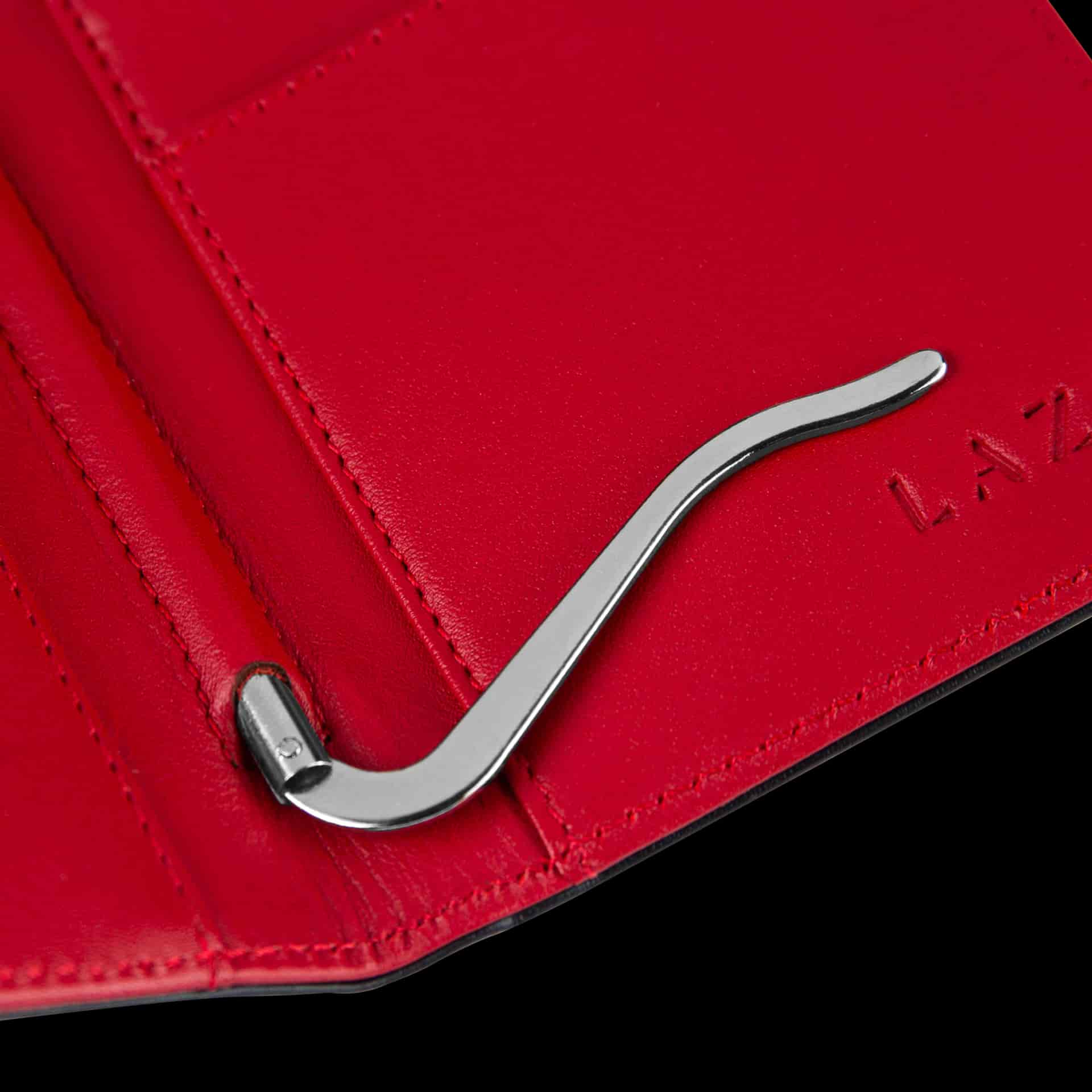 Billetera Compact con Clip (Negra-Roja) — Con Grabado de Iniciales - miniatura 5