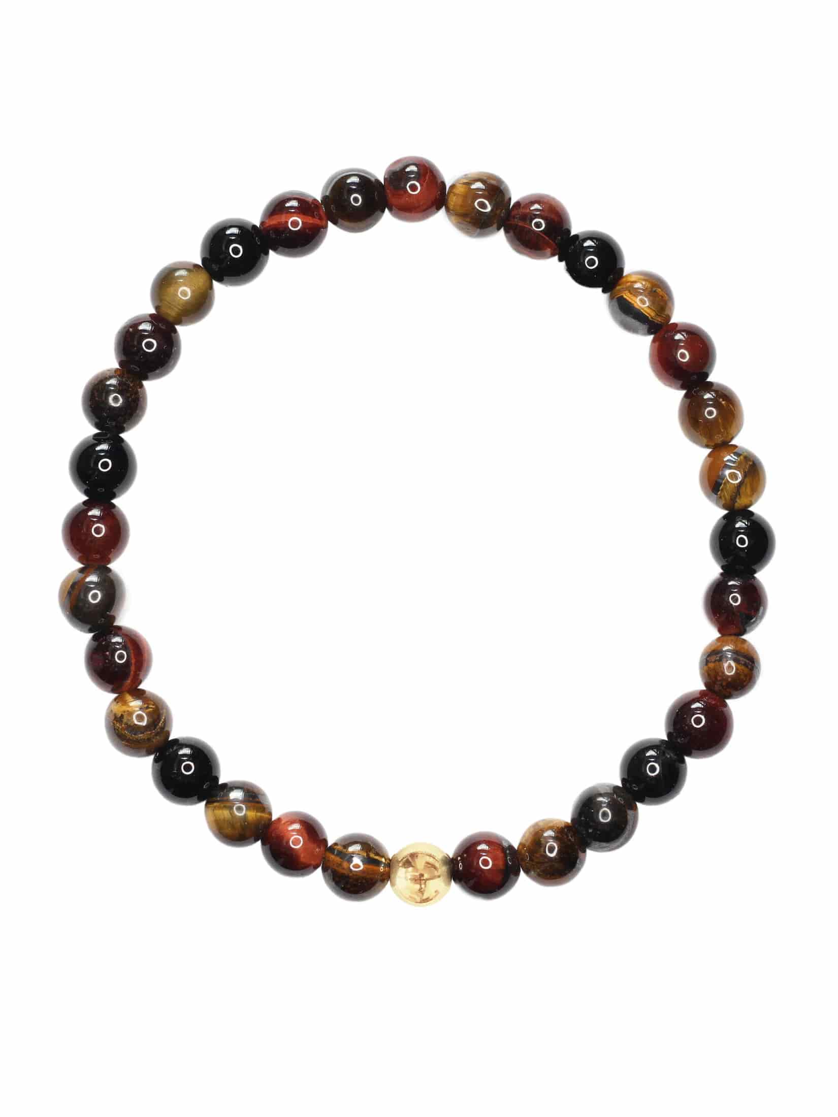 Brazalete Ojo de Tigre & Onyx 6mm - miniatura 5