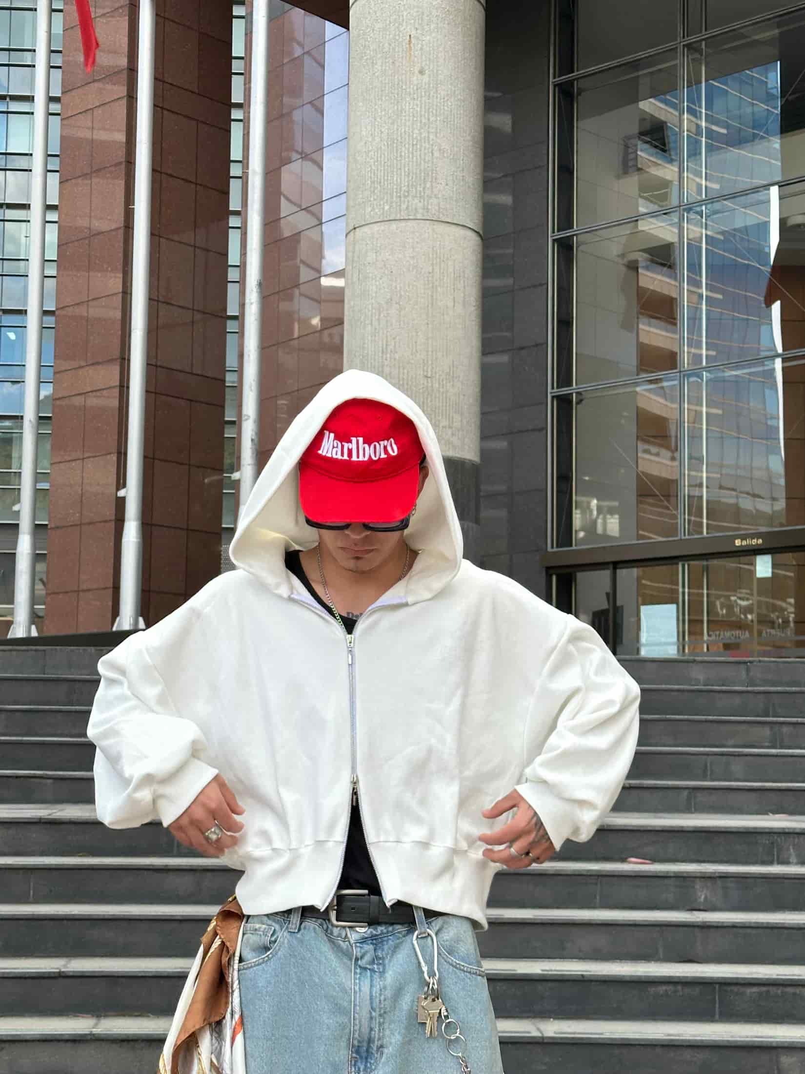Double Zip Ivory V1 Boxy Fit - miniatura 3