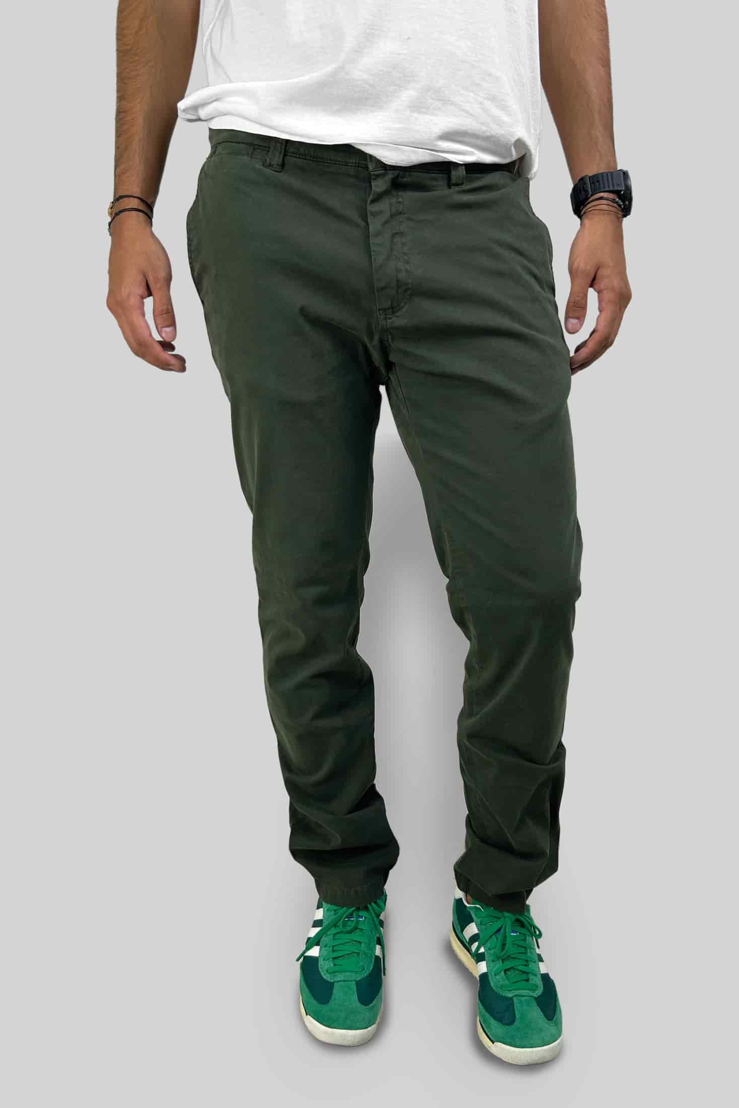 PANTALON CHINO OLIVA - miniatura 1