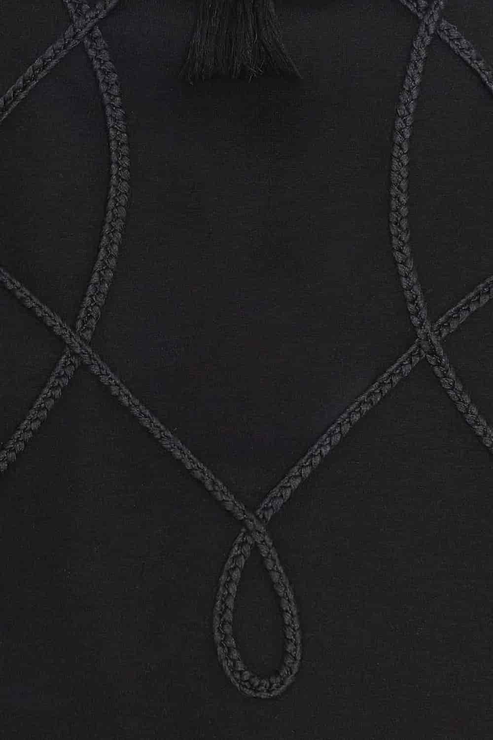 Saco new scarlett negro bordado - miniatura 3