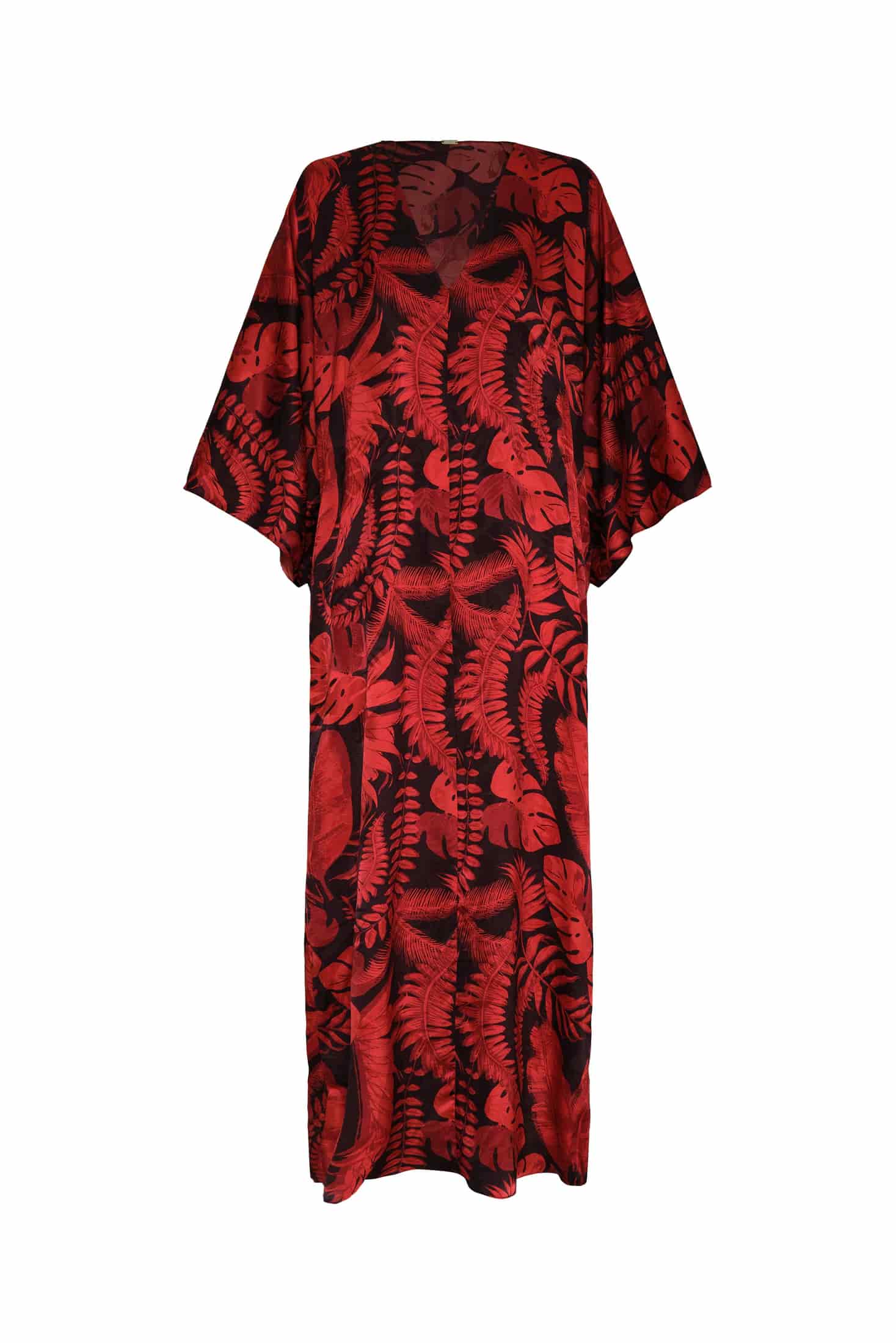 Mercedes Silk Jacquard Tunic / Cherry Rainforest - miniatura 1